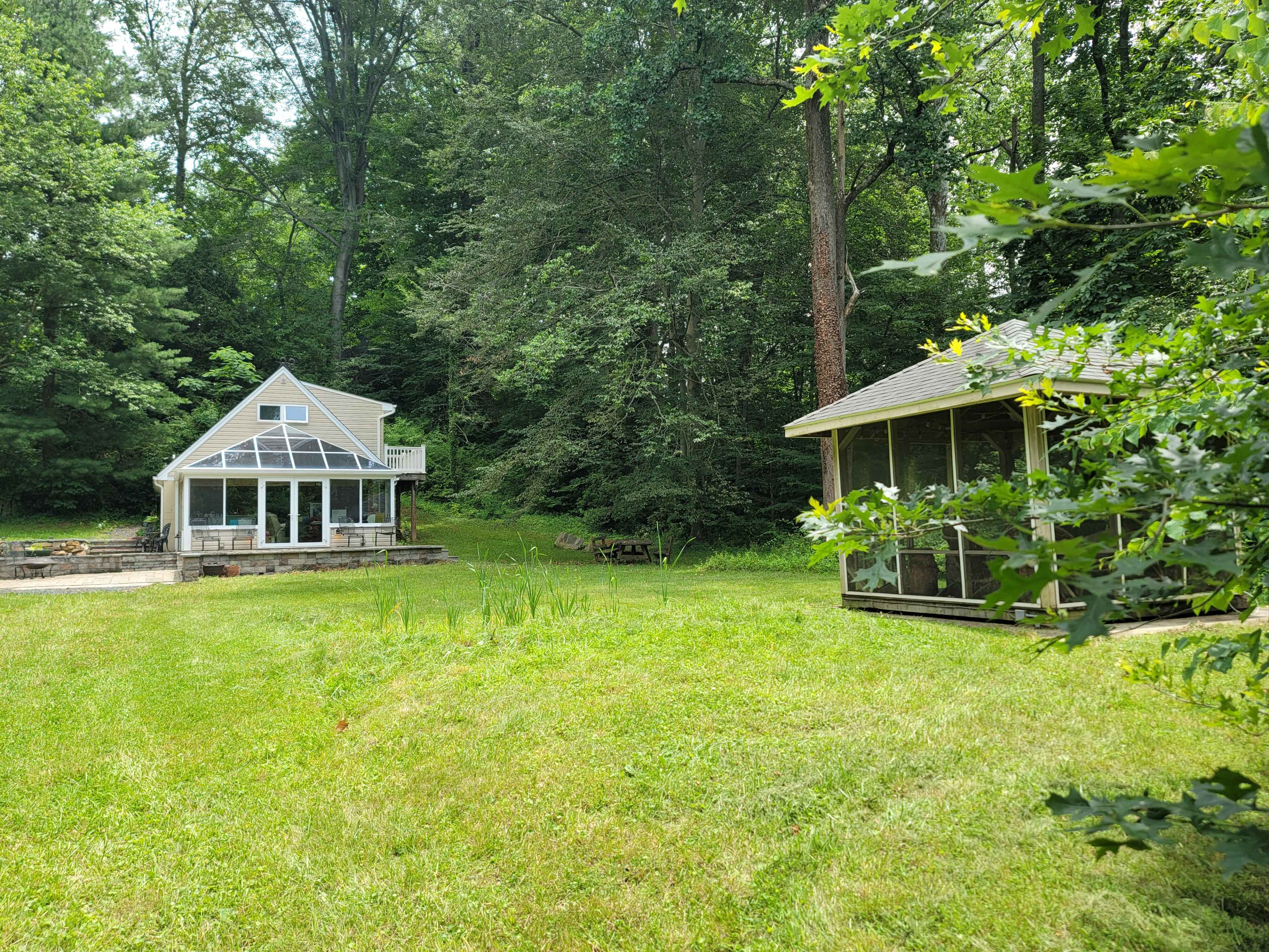 Perfect Outdoor Photography backdrop - Creekside grassy knoll under the shade of trees Image in Kingsville, Kingsville, MD