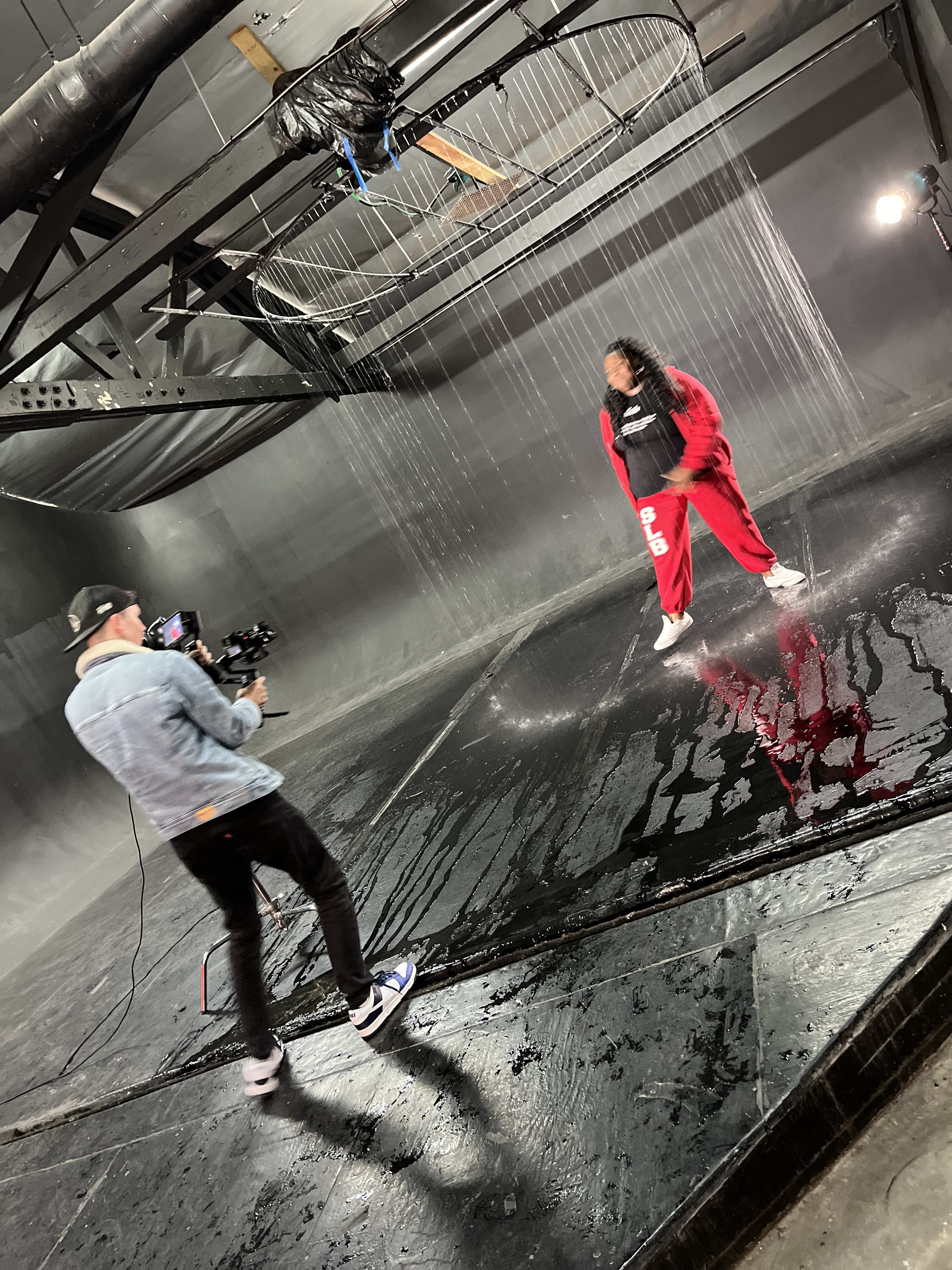 Warehouse music video shoot
