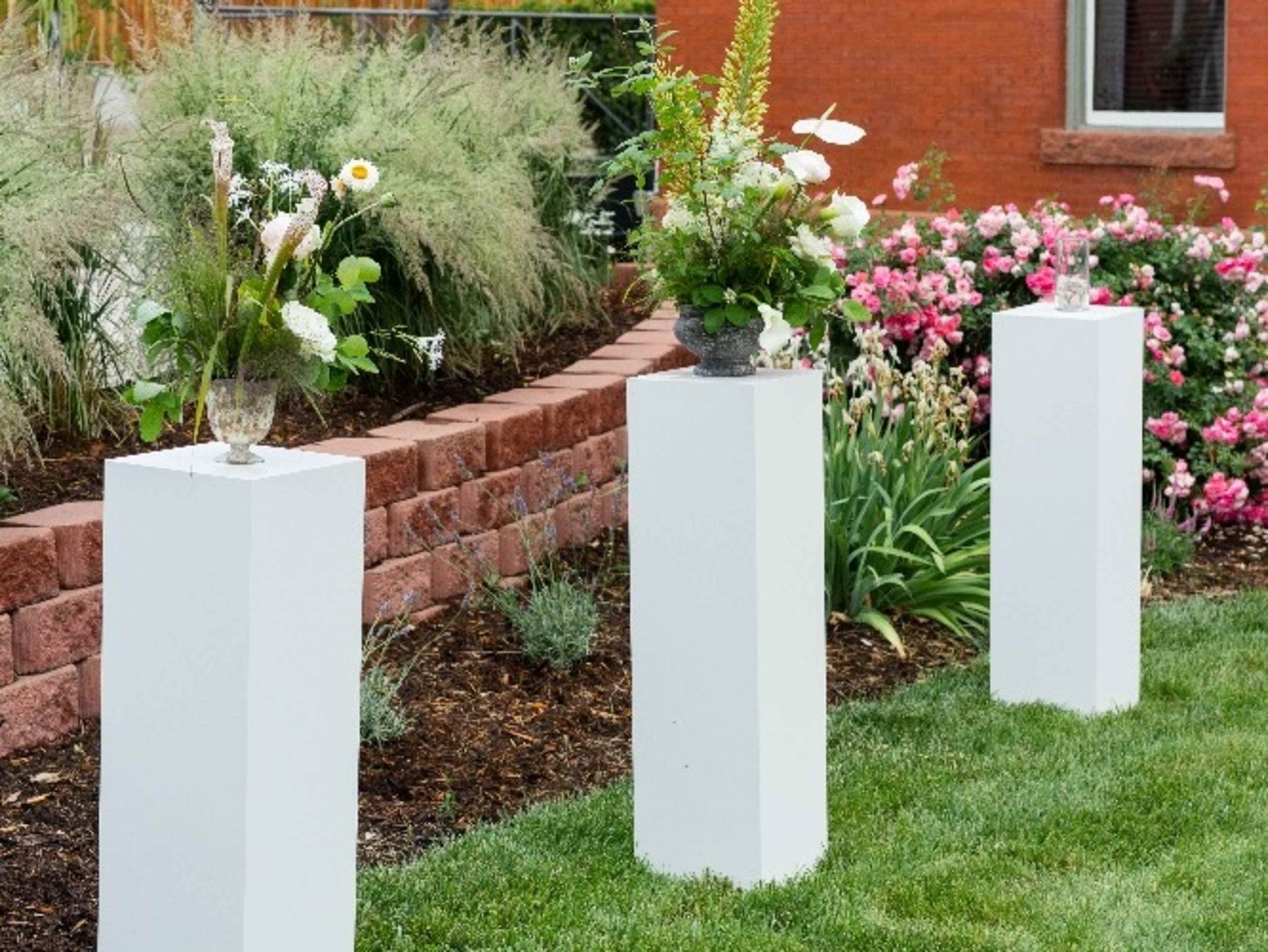 White satin laminate pedestals (42 inch)