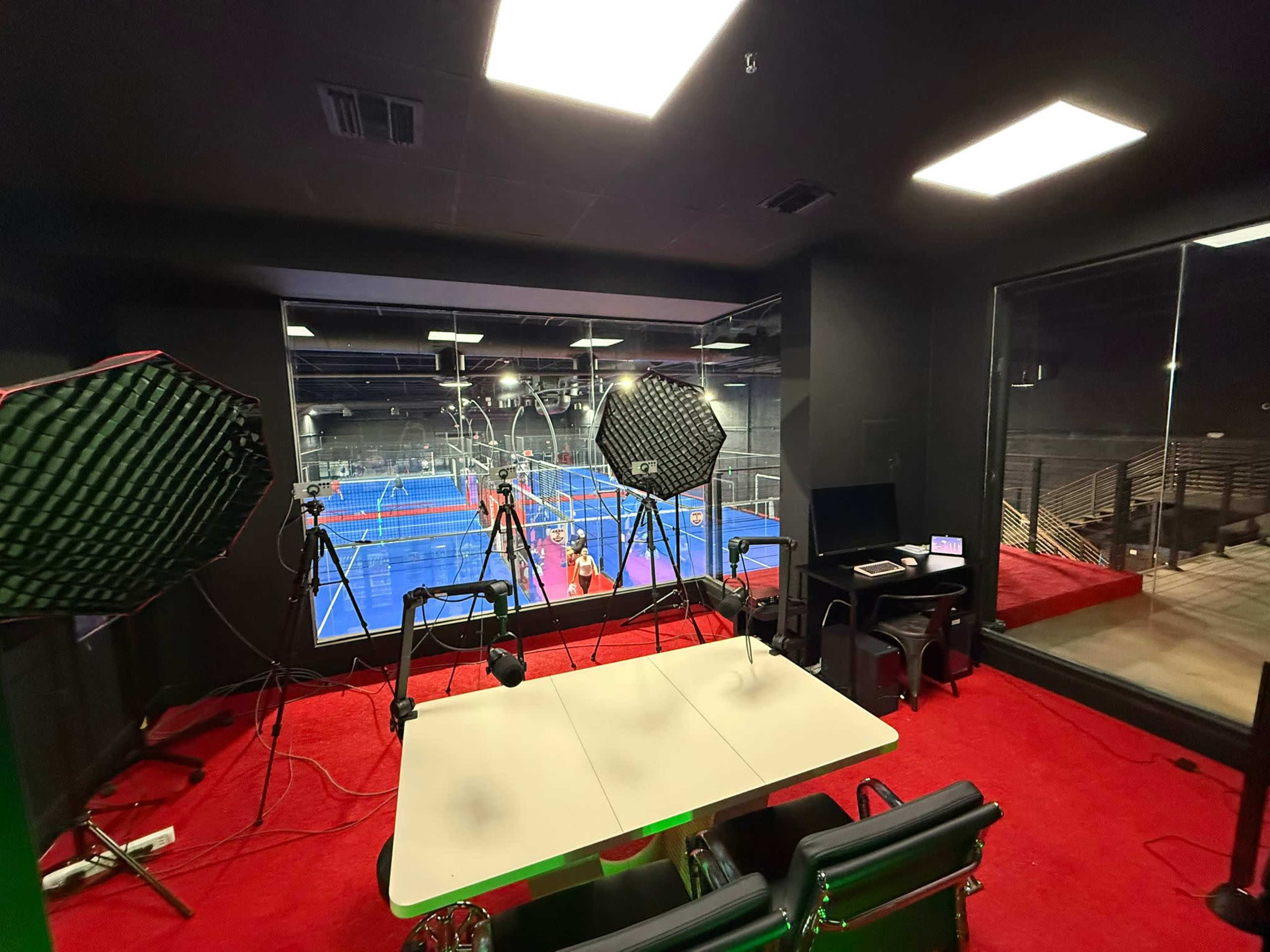 Inside of a Padel club, view from the second floor Image in , Miami, FL