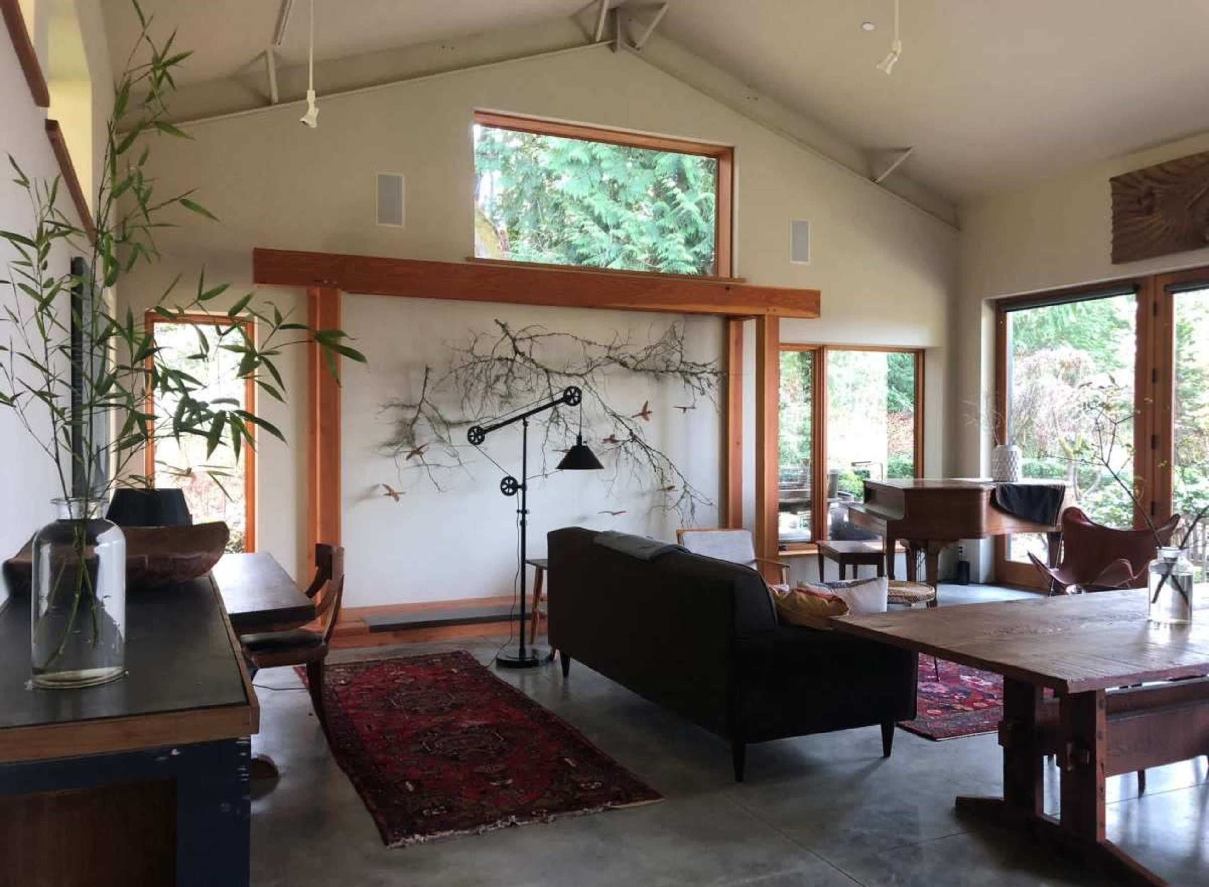 Wooded retreat space with a spacious house, open kitchen, a plunge pool and view of the Puget Sound Image in Vashon, VASHON, WA