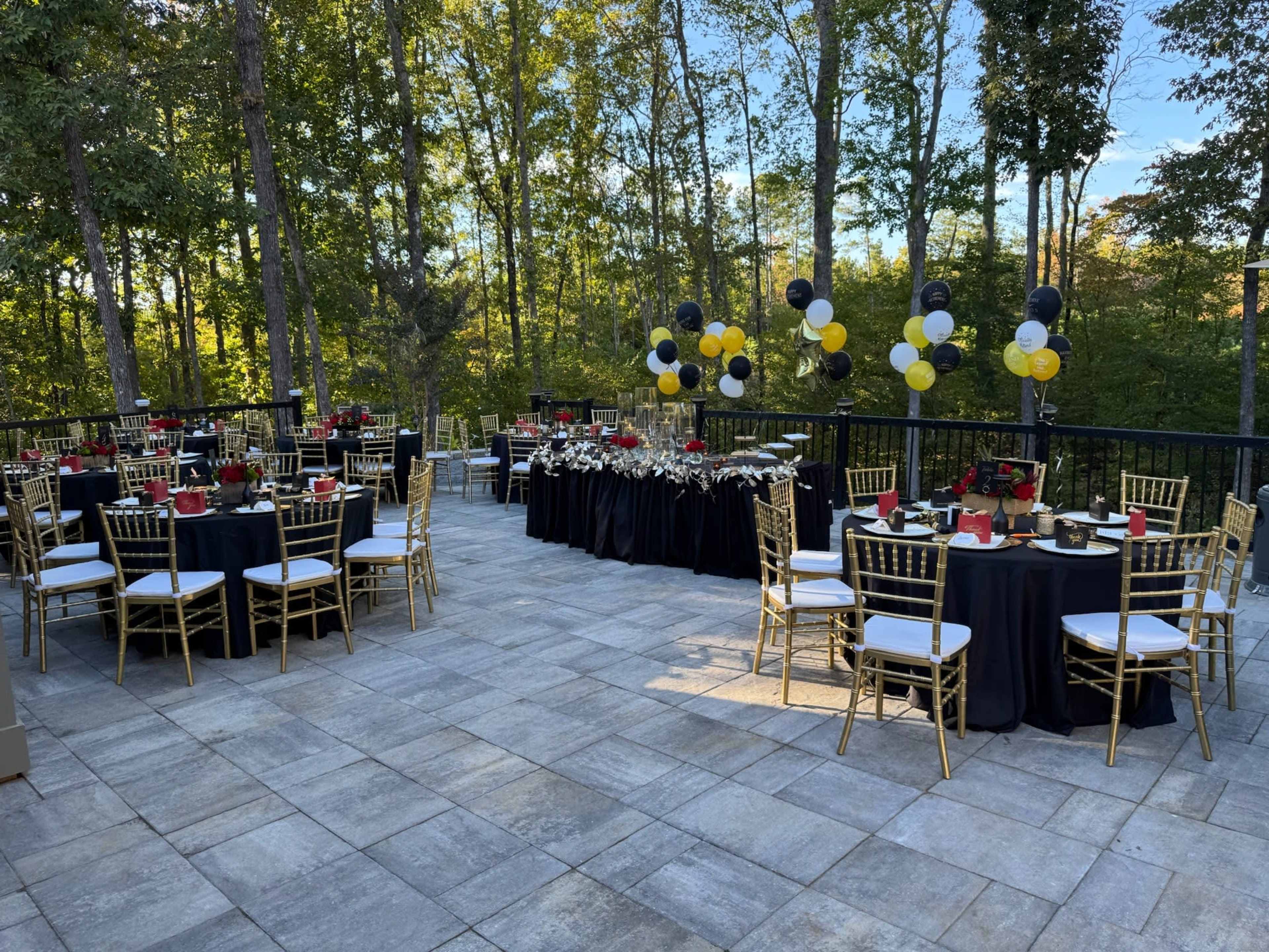 Private spacious 2 level patio with treeline backdrop Image in , HIRAM, GA