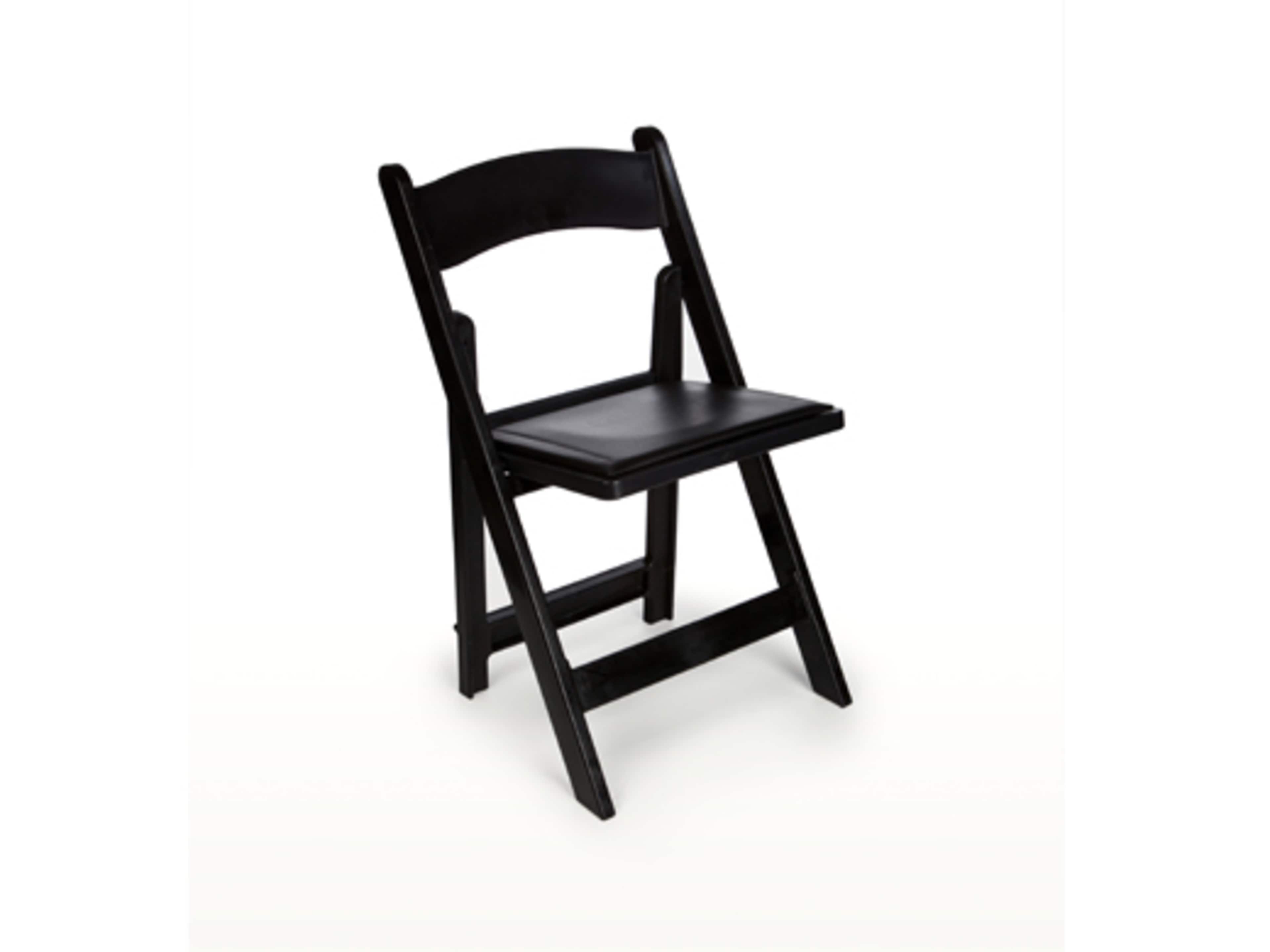 Black Padded Resin Chair
