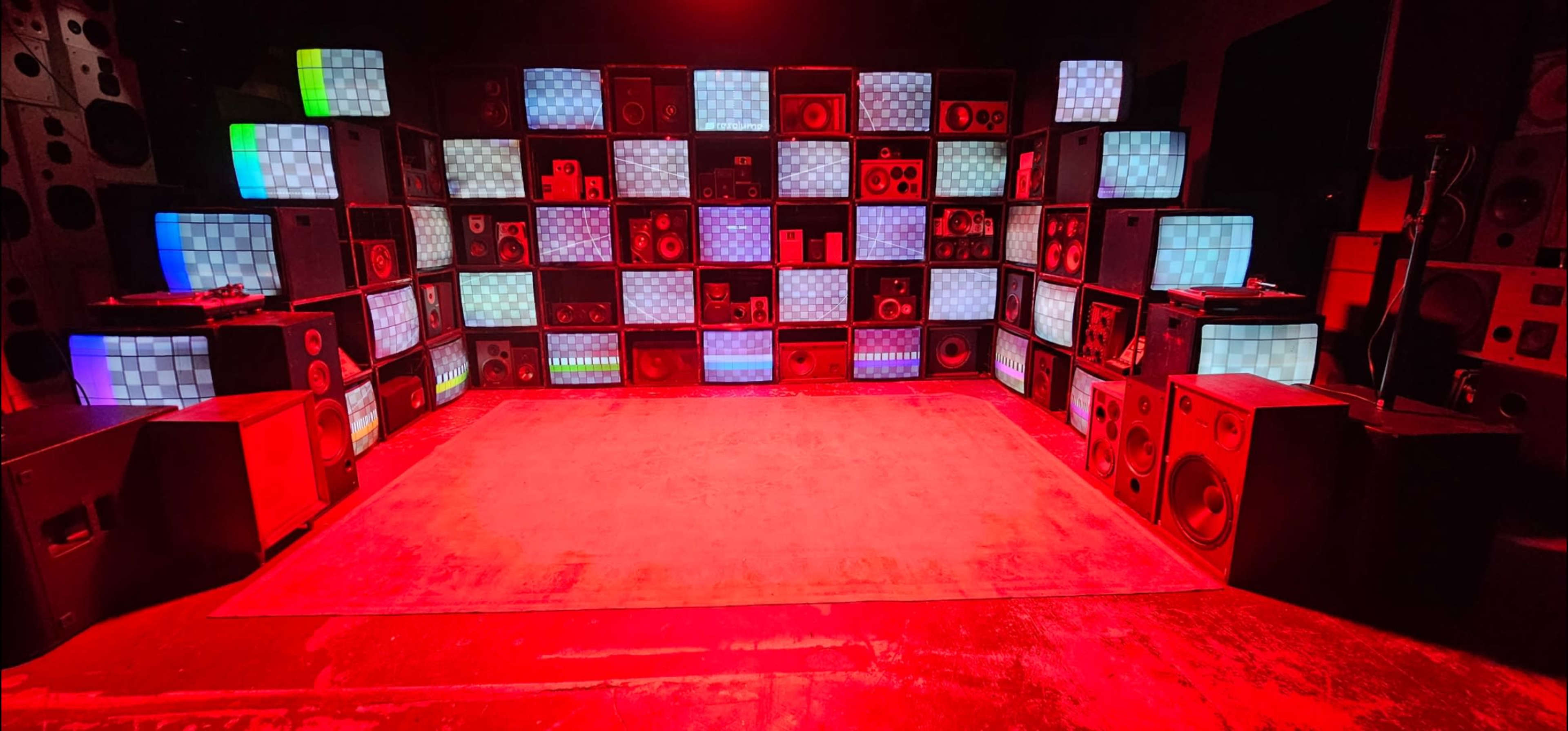 Spacious Creative Video Studio with Tech Team, Props & Custom Vintage TV Wall Image in East Los Angeles, Los Angeles, CA