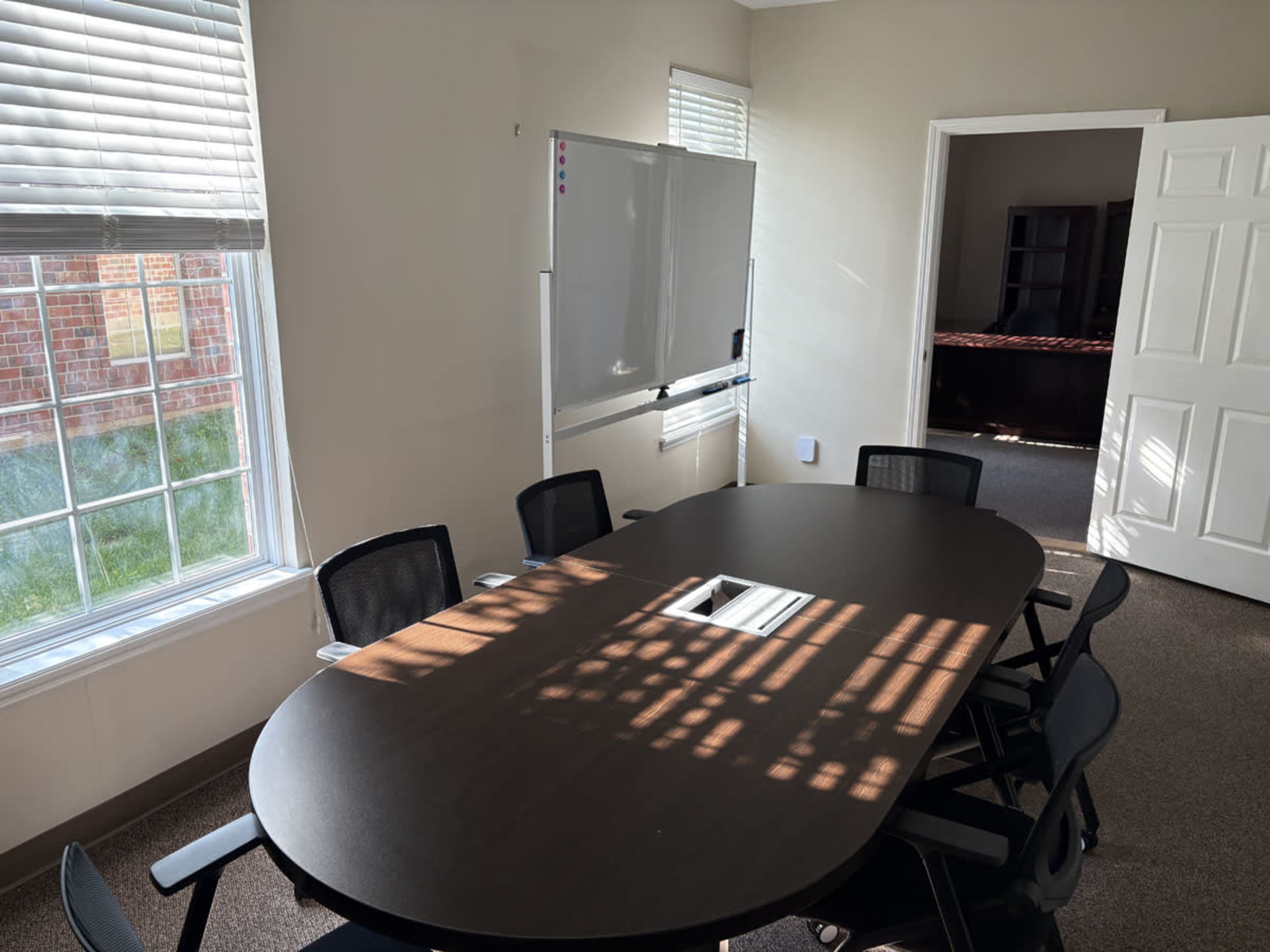 Medium-sized boardroom-style conference room in St. Peters, MO Image in O'Fallon Township, St. Peters, MO