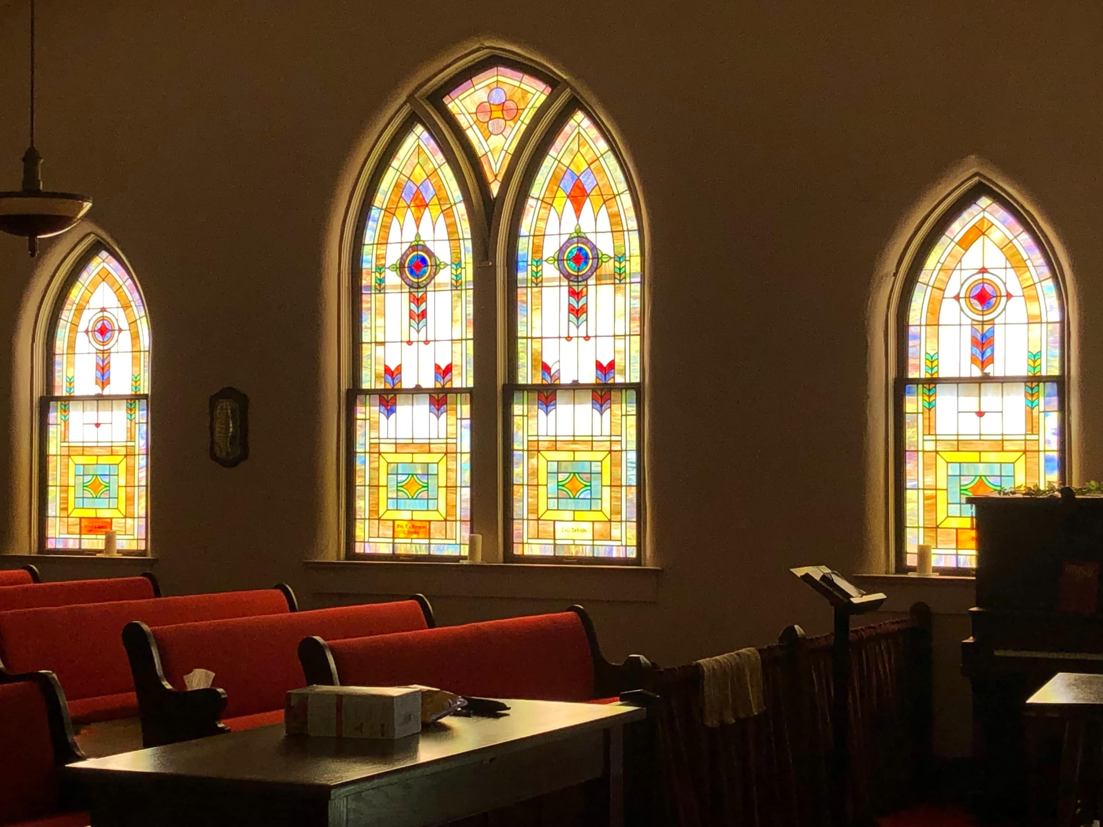 Classic American Gothic village church Image in Dupont, Dupont, IN