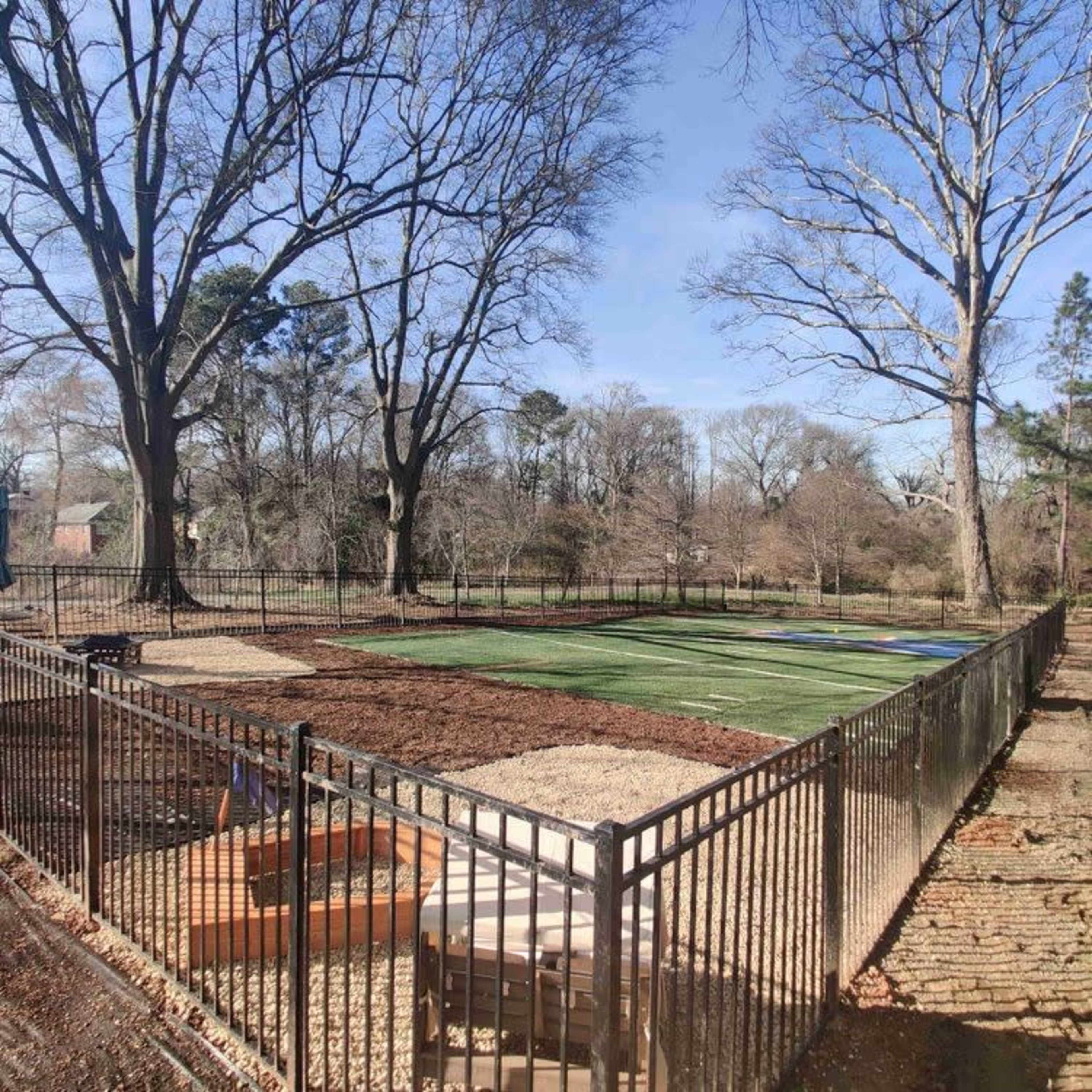 Beltline Shaded Dog Park Turf Yard with  Fence Image in Westview, Atlanta, GA