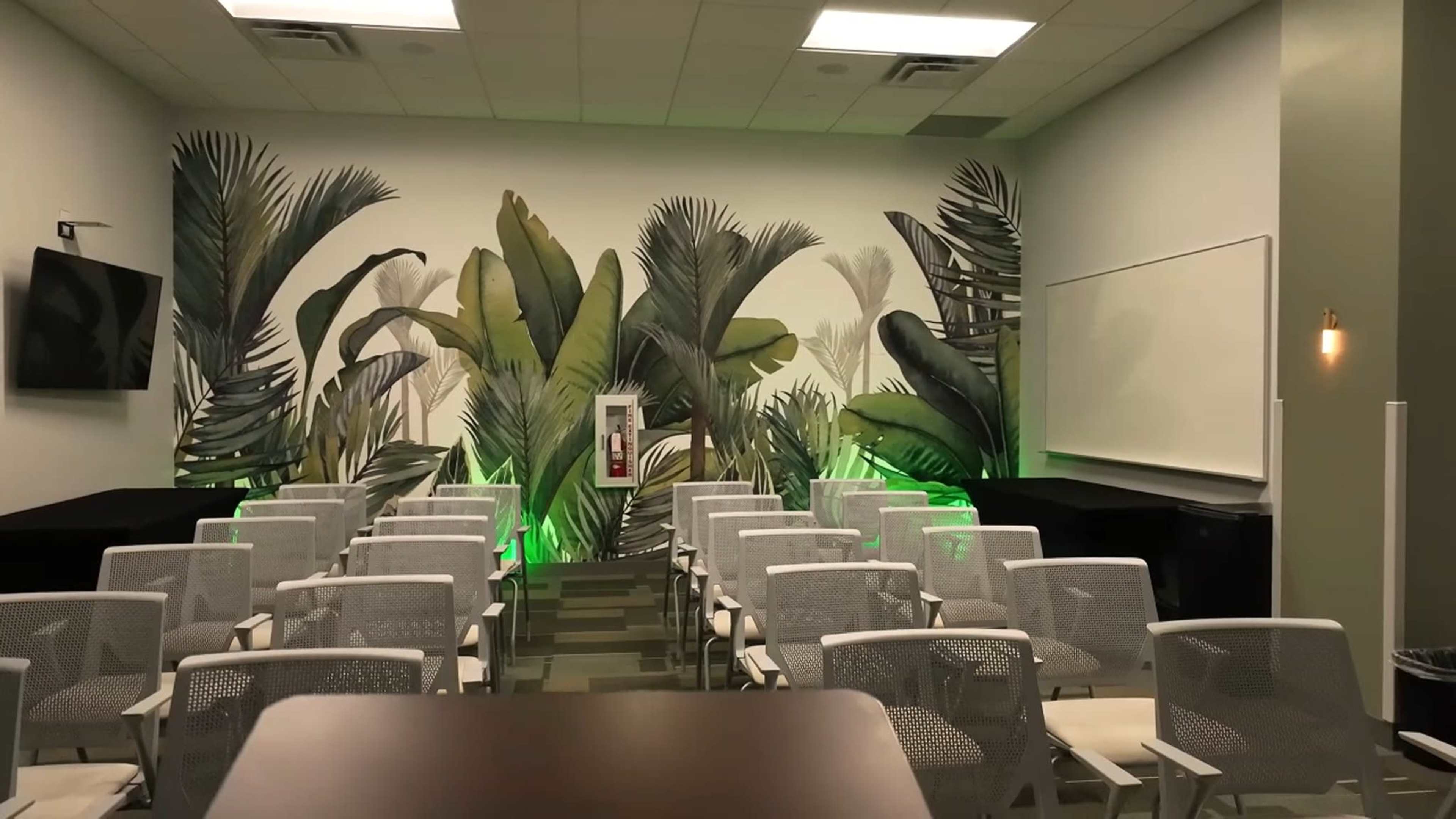 Modern Studio for Podcasts, Panels & Video Production w/ Live Audience Event Setup Image in Downtown Miami, Miami, FL