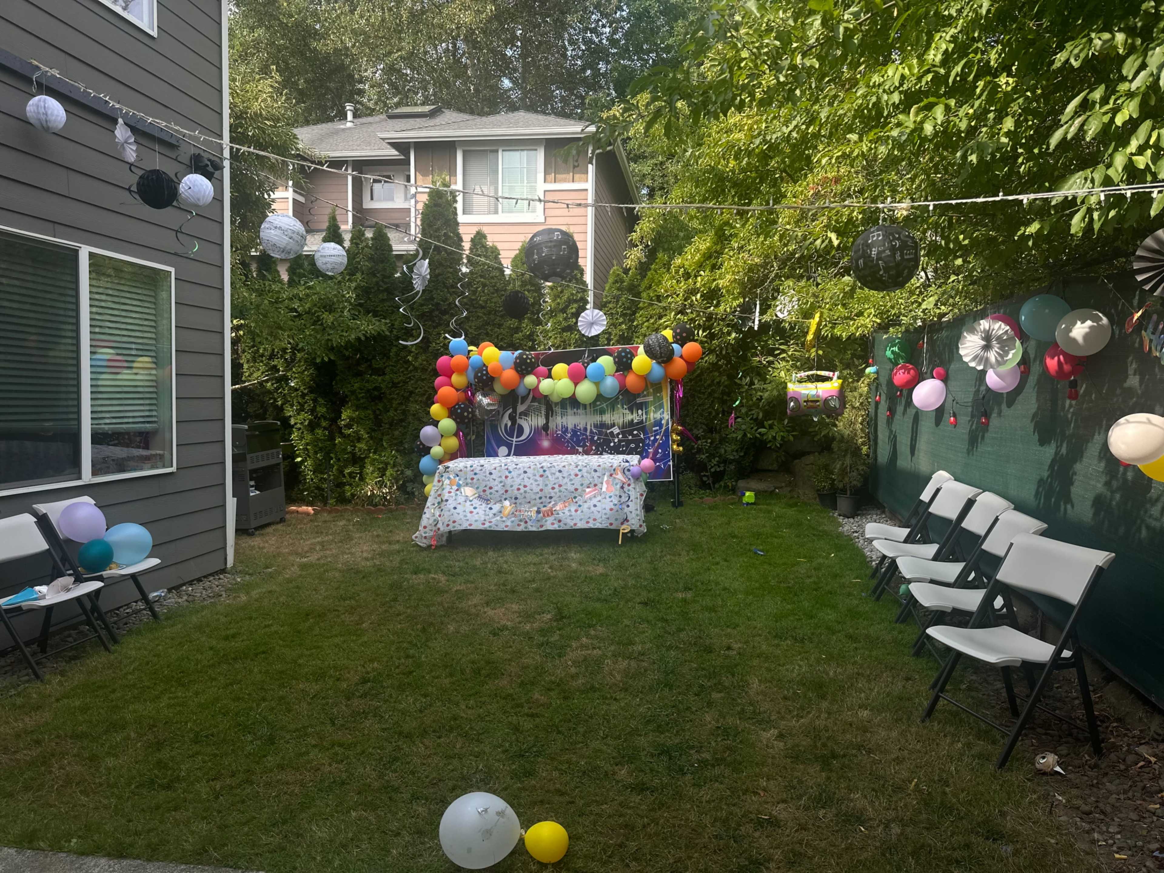 Sunset-ready Renton Backyard: 1350 sq ft, Grill, Patio & Twinkly Lights Image in Renton, Renton, WA