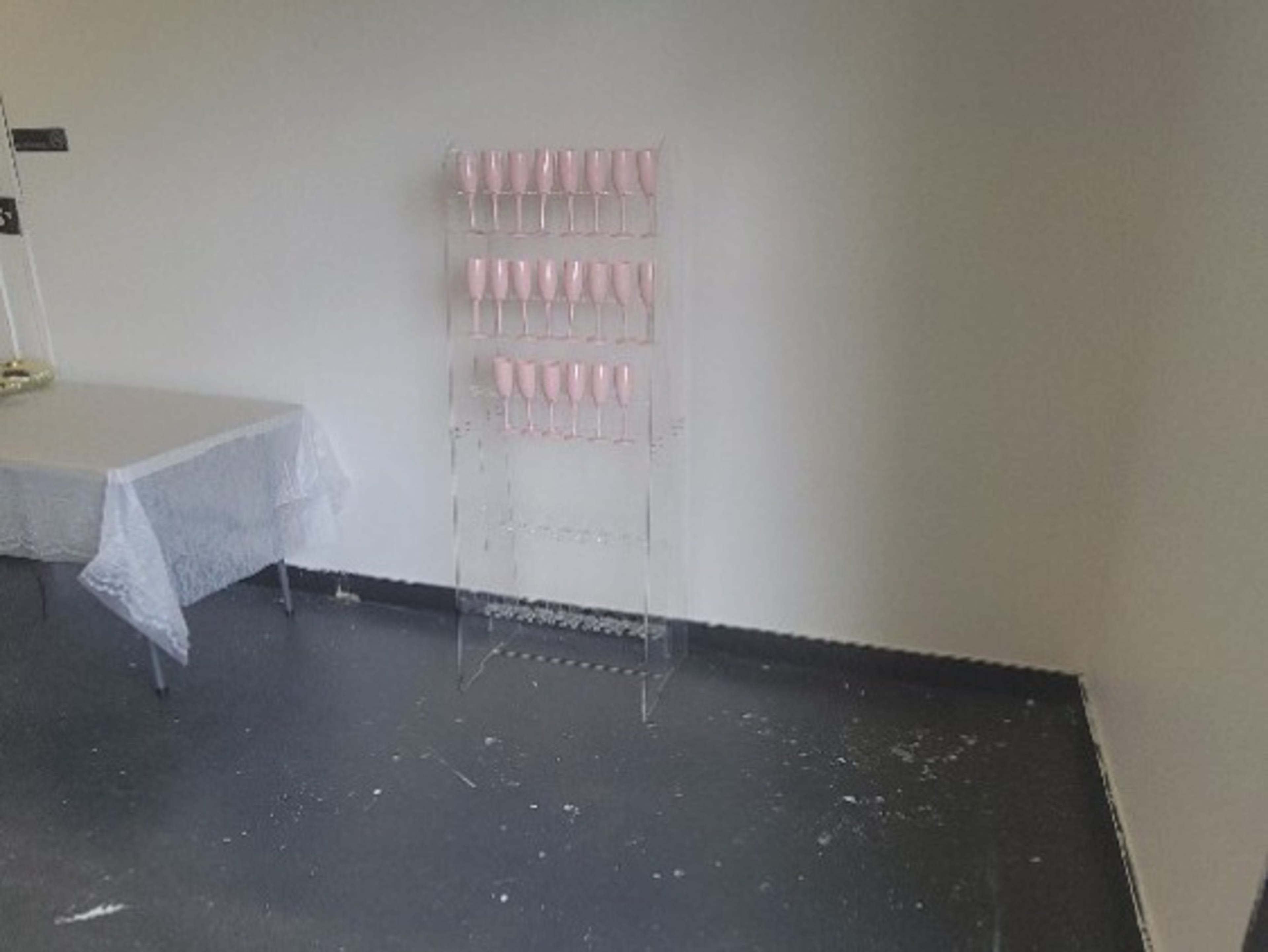 Acrylic champagne wall 