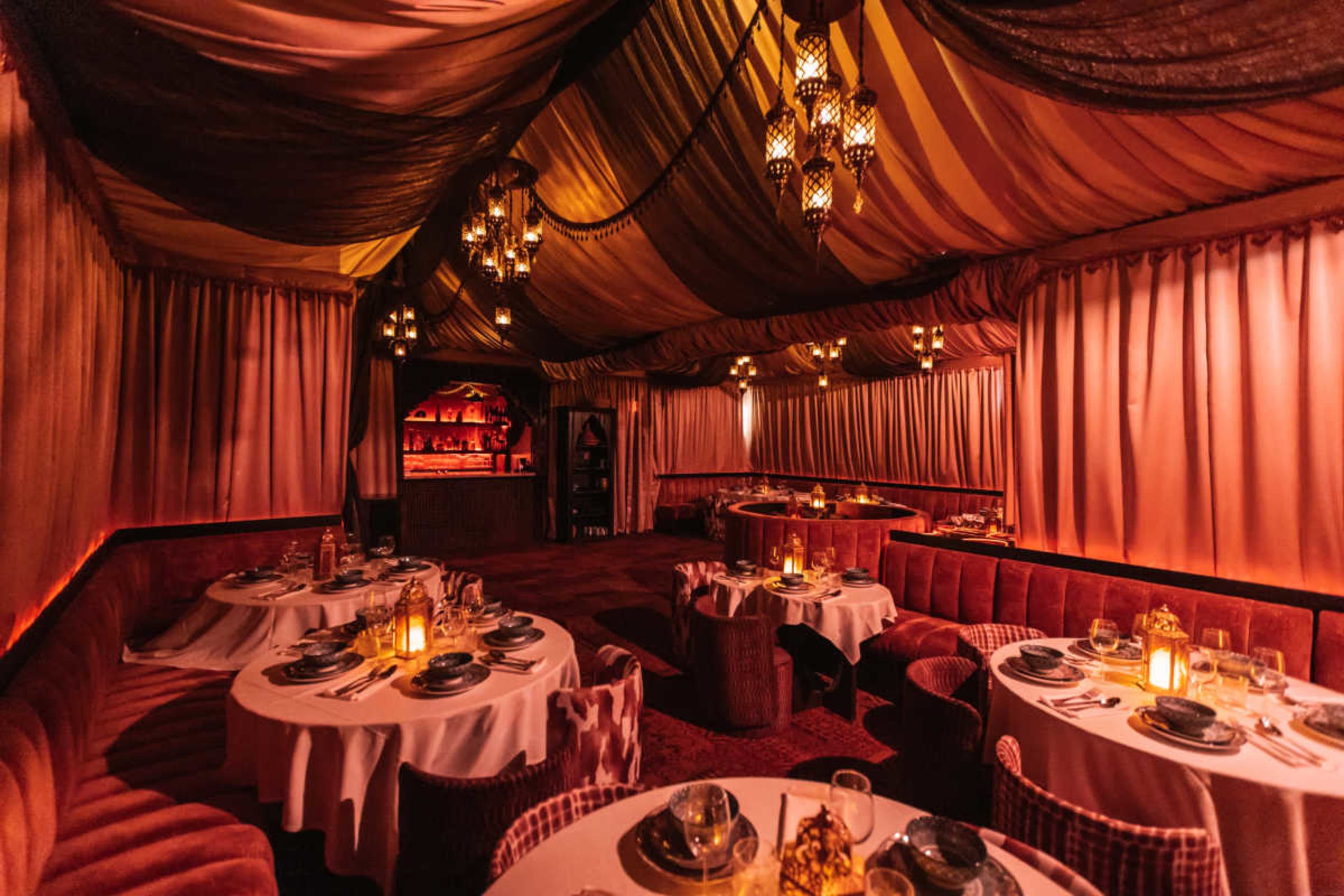Private Room Inside Authentic Moroccan-decor Restaurant and Club Image in Hollywood, Los Angeles, CA