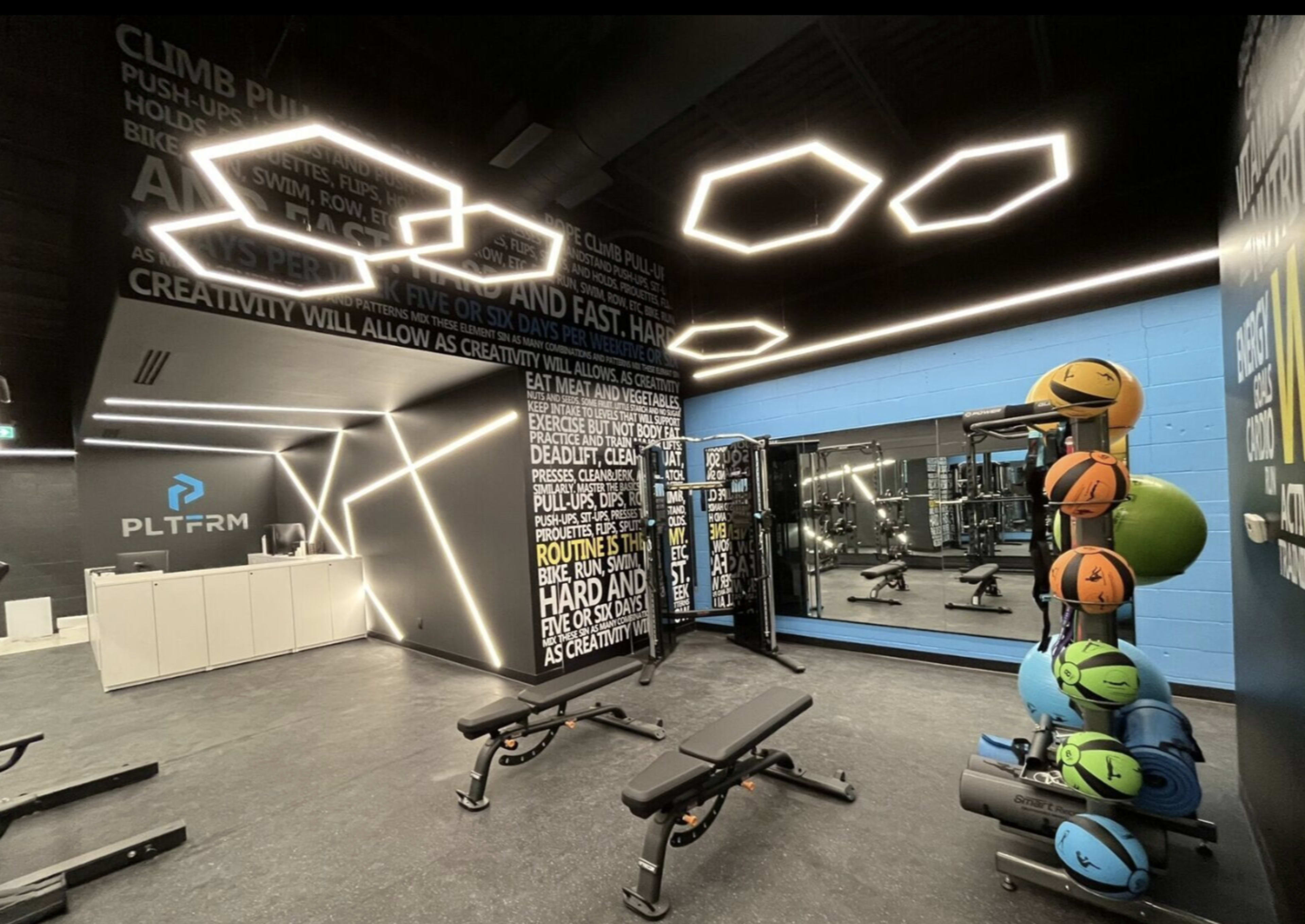 Sleek Fitness Studio With Modern Custom Lighting and Top-Notch Equipment Image in Niagara, Toronto, ON