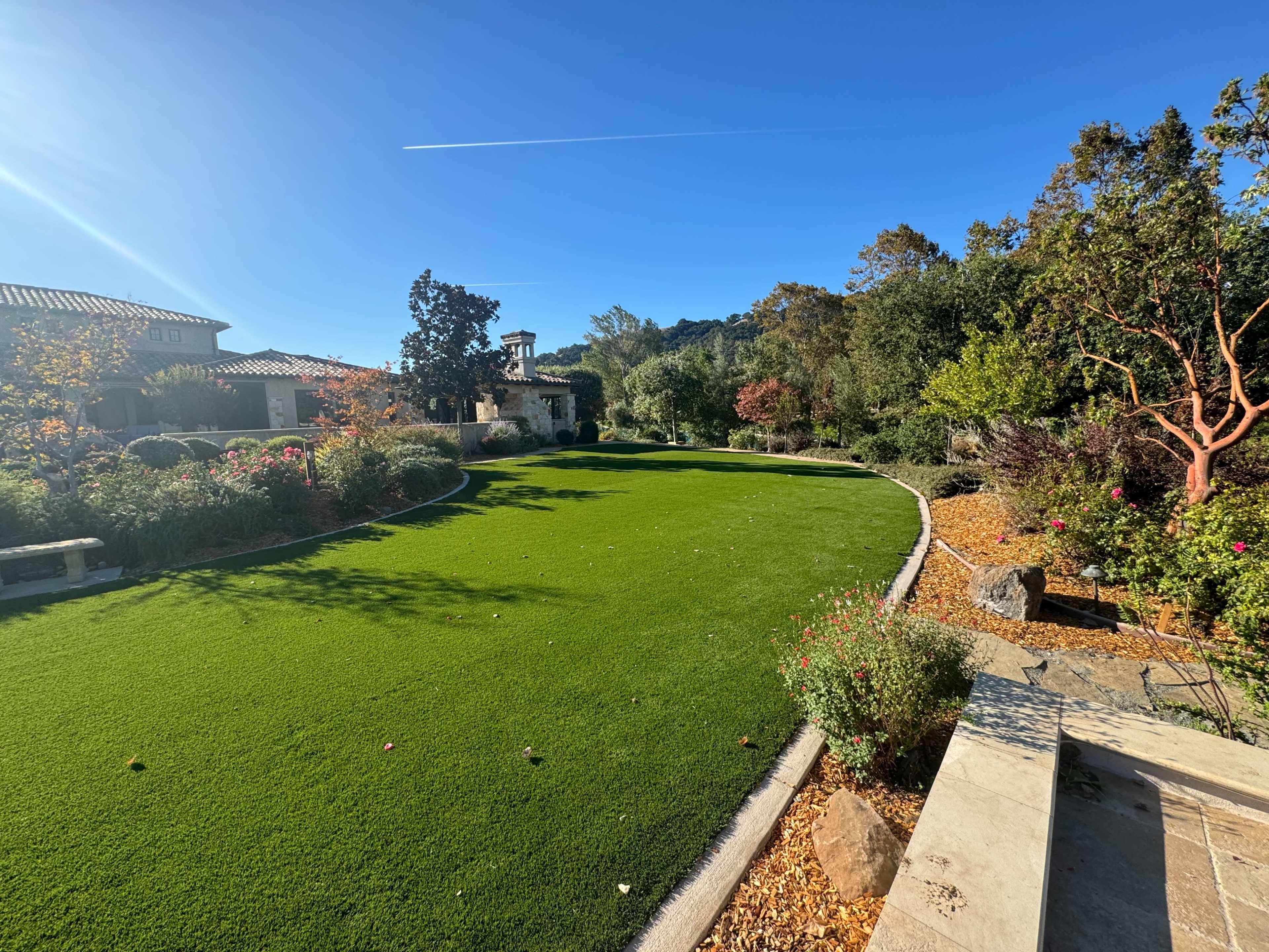 Large Tuscany outdoor with patio overlooking vineyards, mountains and lakes. Image in San Martin, San Martin, CA