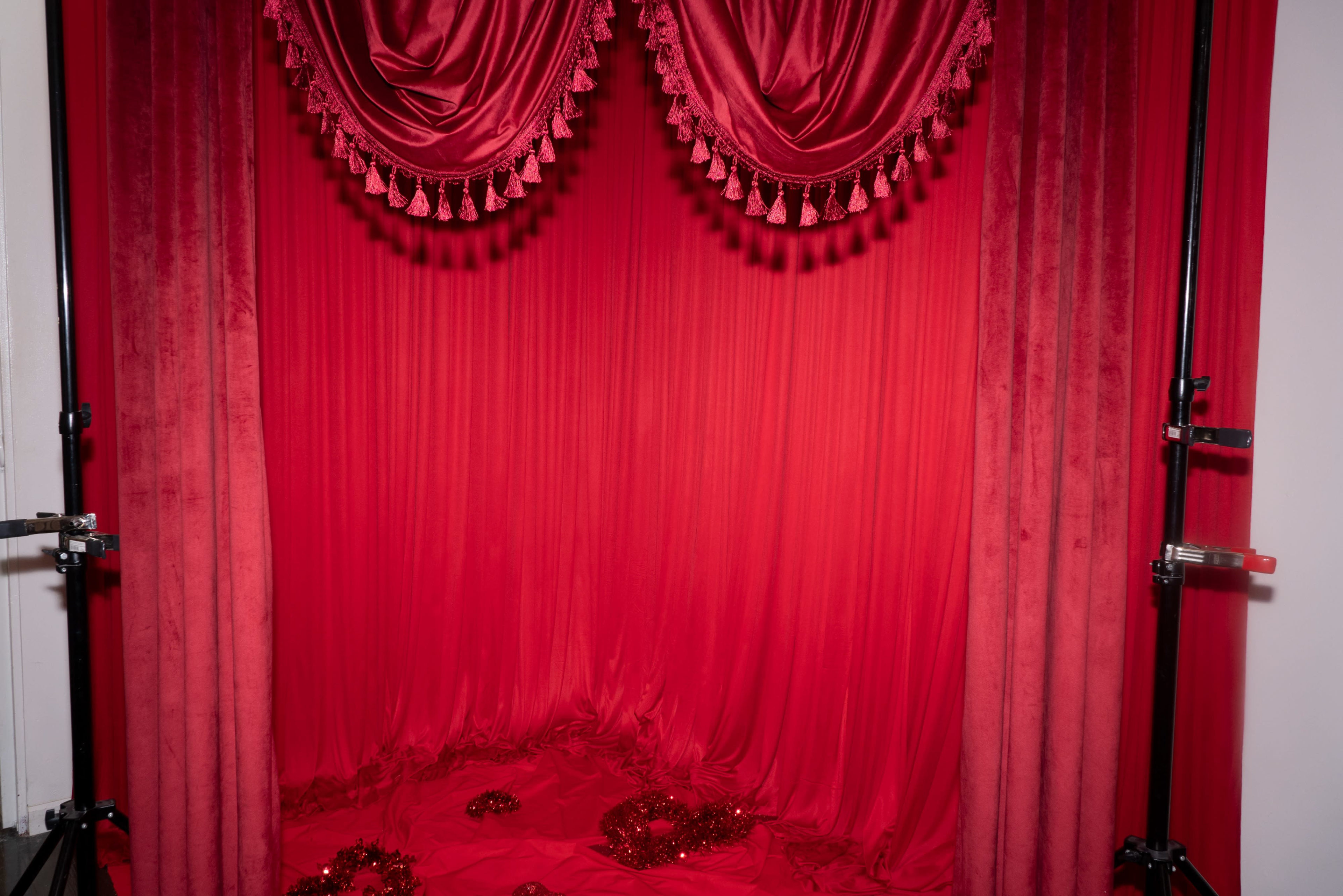 Hollywood Studio with three Valentine's Day Themed Sets, Pink and Red Image in Hollywood, Los Angeles, CA