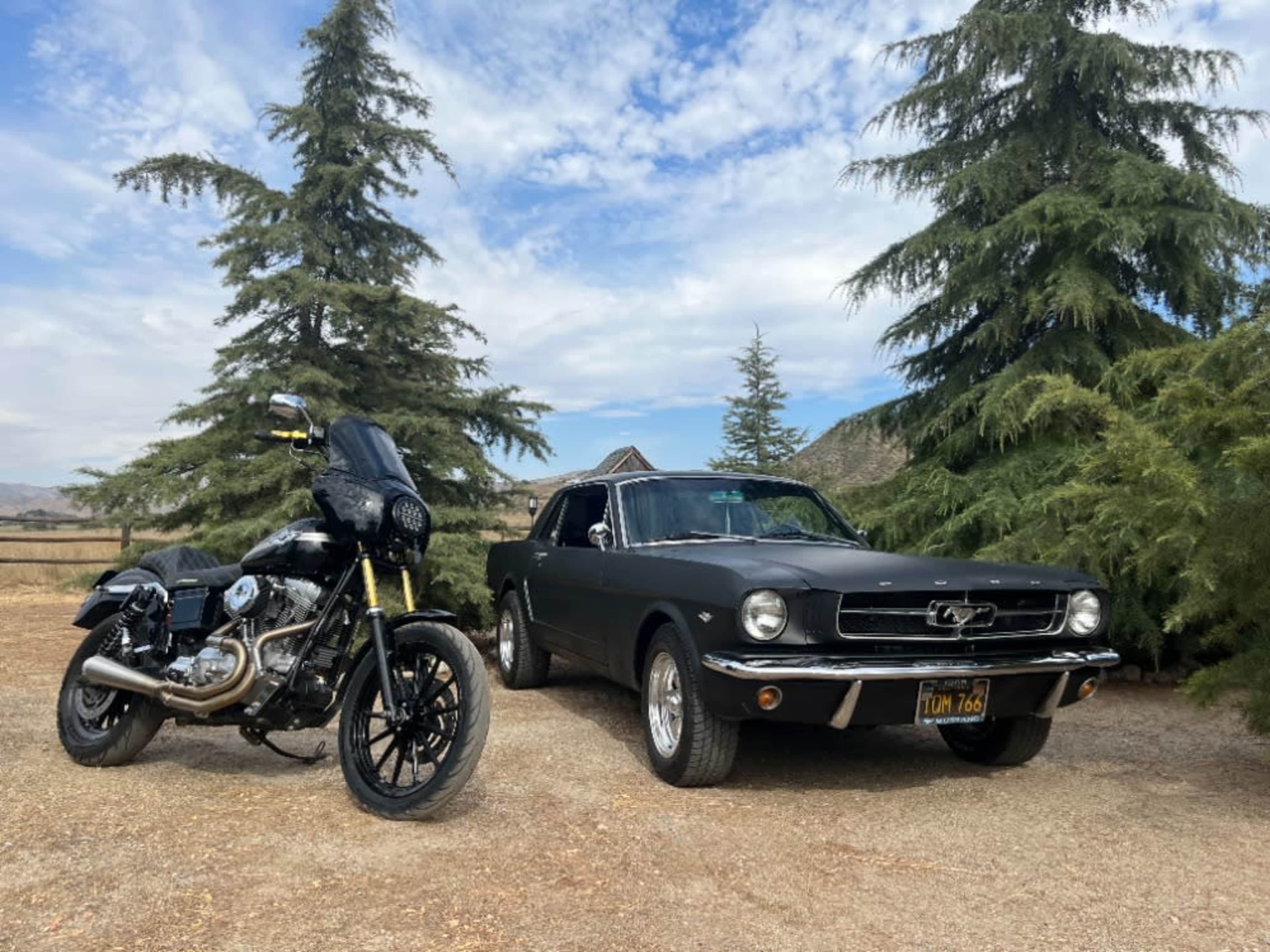 1965 Ford Mustang & Anniversary Harley Davidson