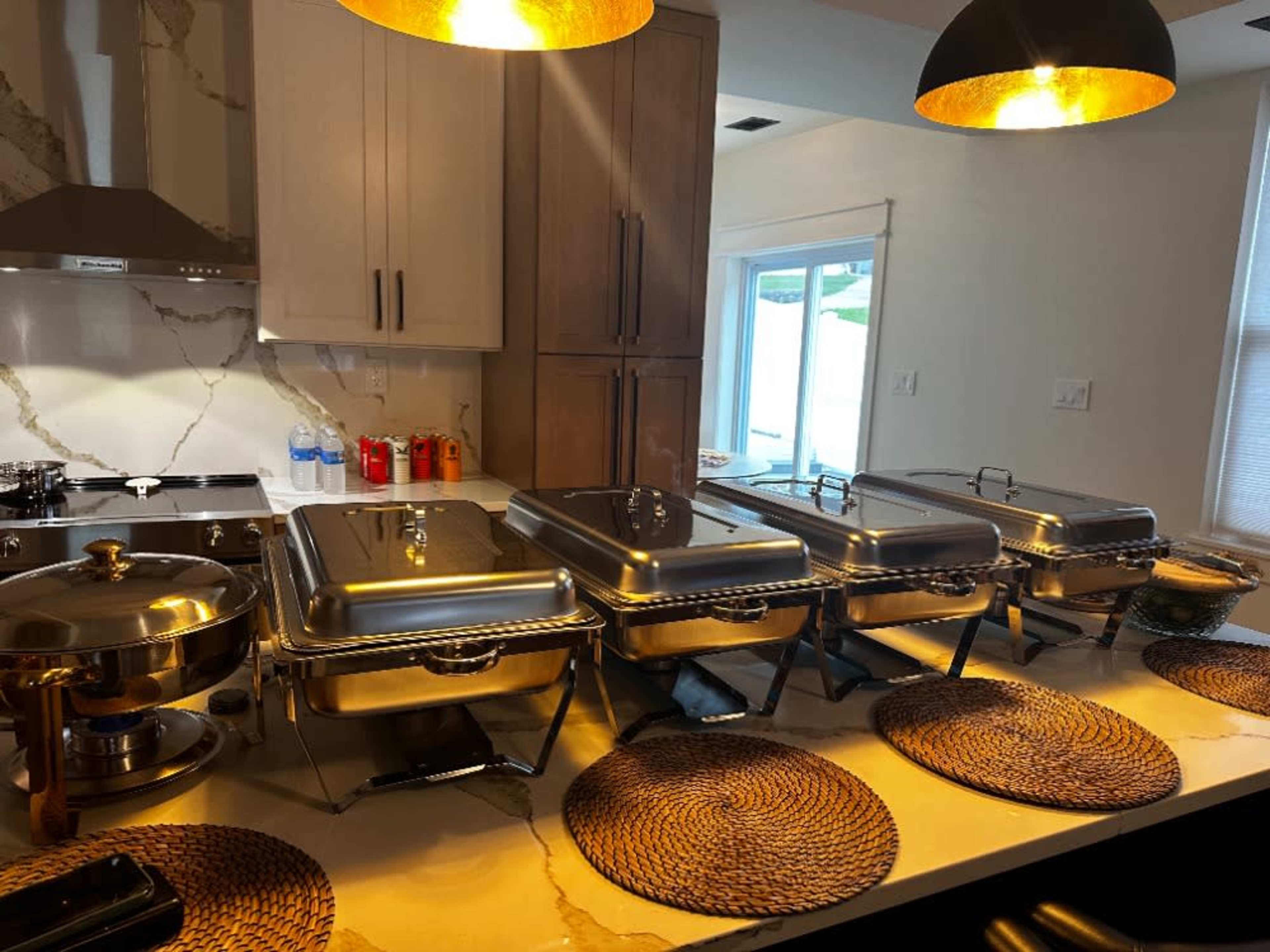 4-Pack Chafing dishes rental (circular)