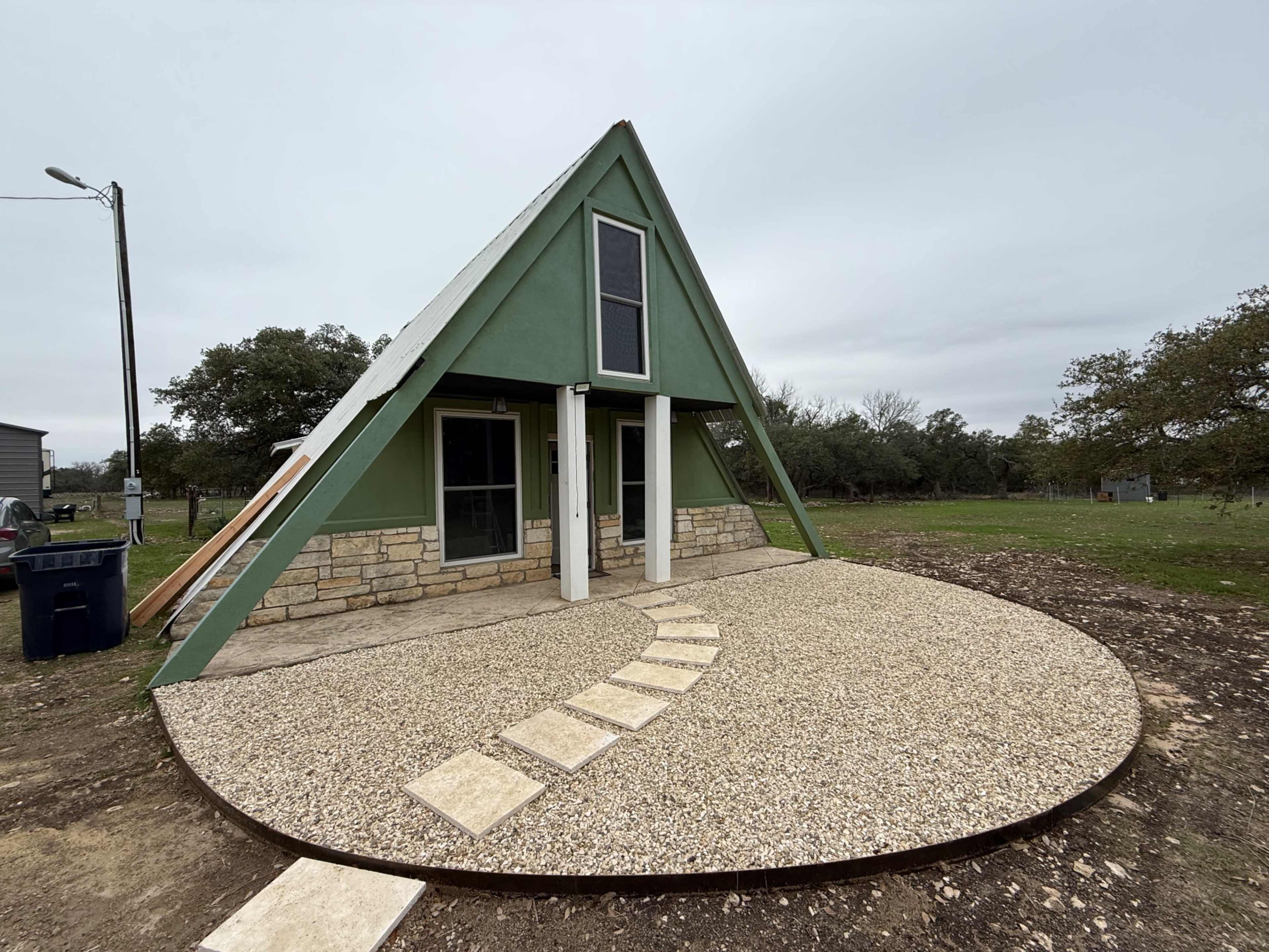 A Frame home in ranch setting. Image in , Florence, TX