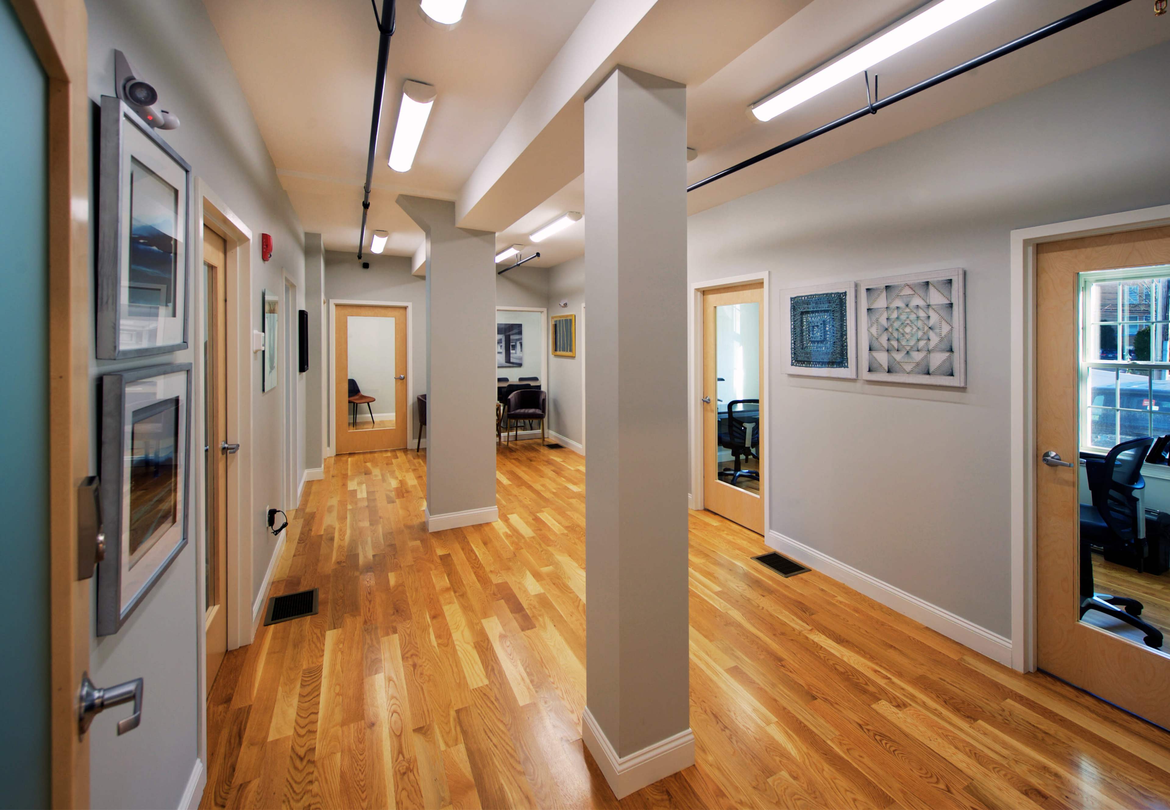 A well-lit, beautifully appointed boutique meeting space designed for comfort, creativity, and productivity. Image in Needham, Needham, MA