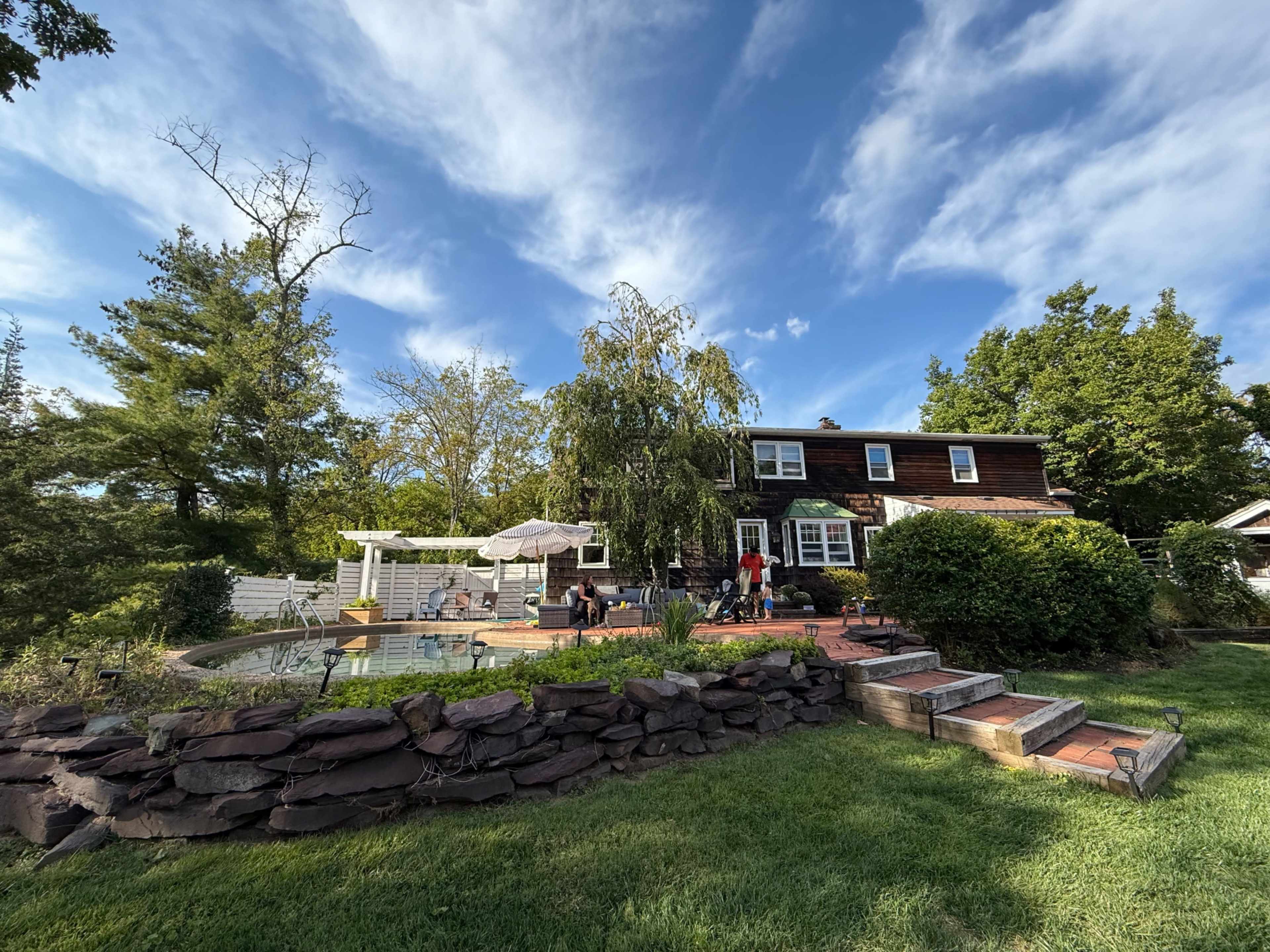 Dreamy Backyard with Pool and Water Views Image in Wycombe, Furlong, PA