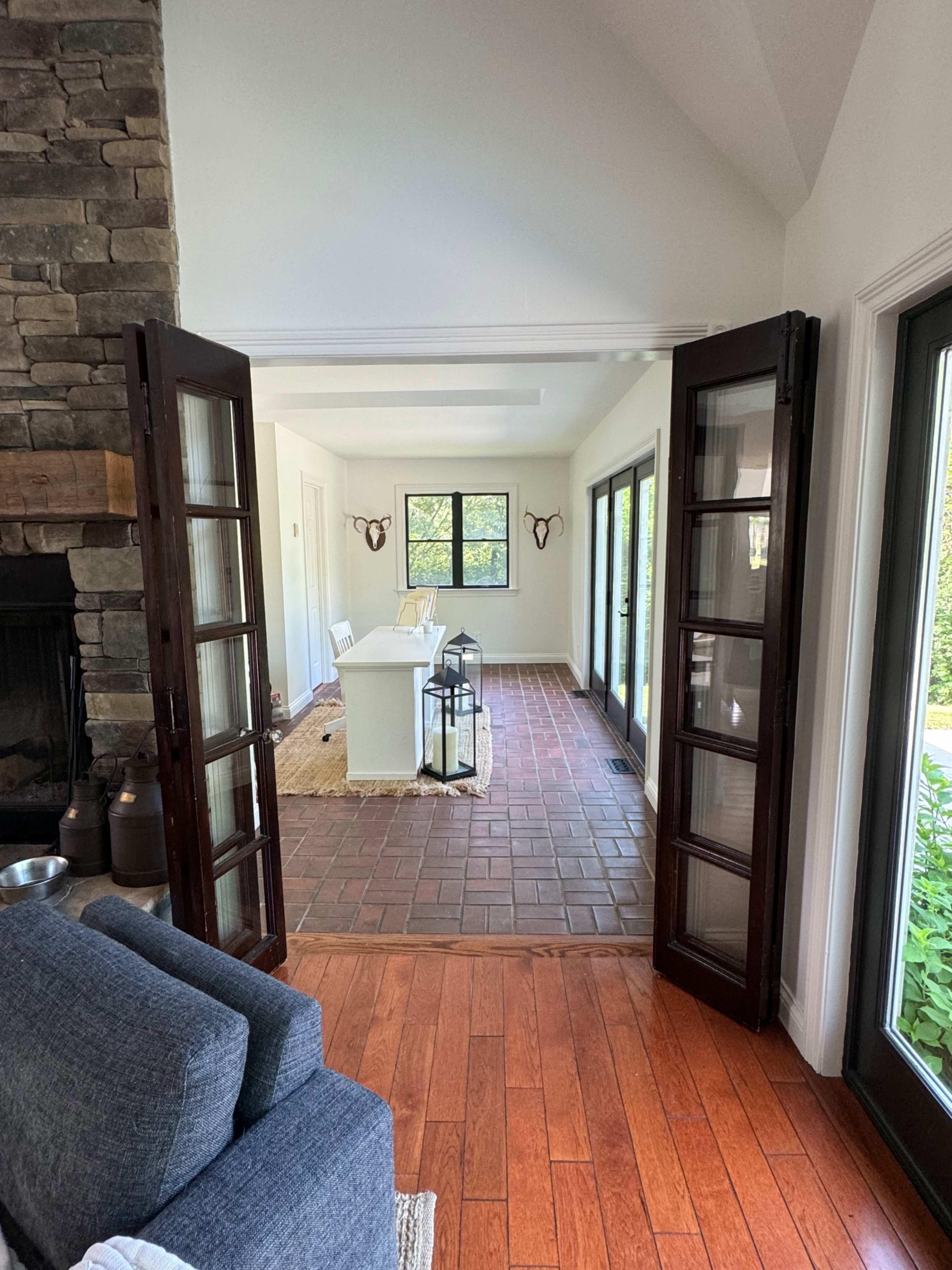 Beautiful modern farmhouse with amazing pool backyard space. Image in Colerain Township, Cincinnati, OH