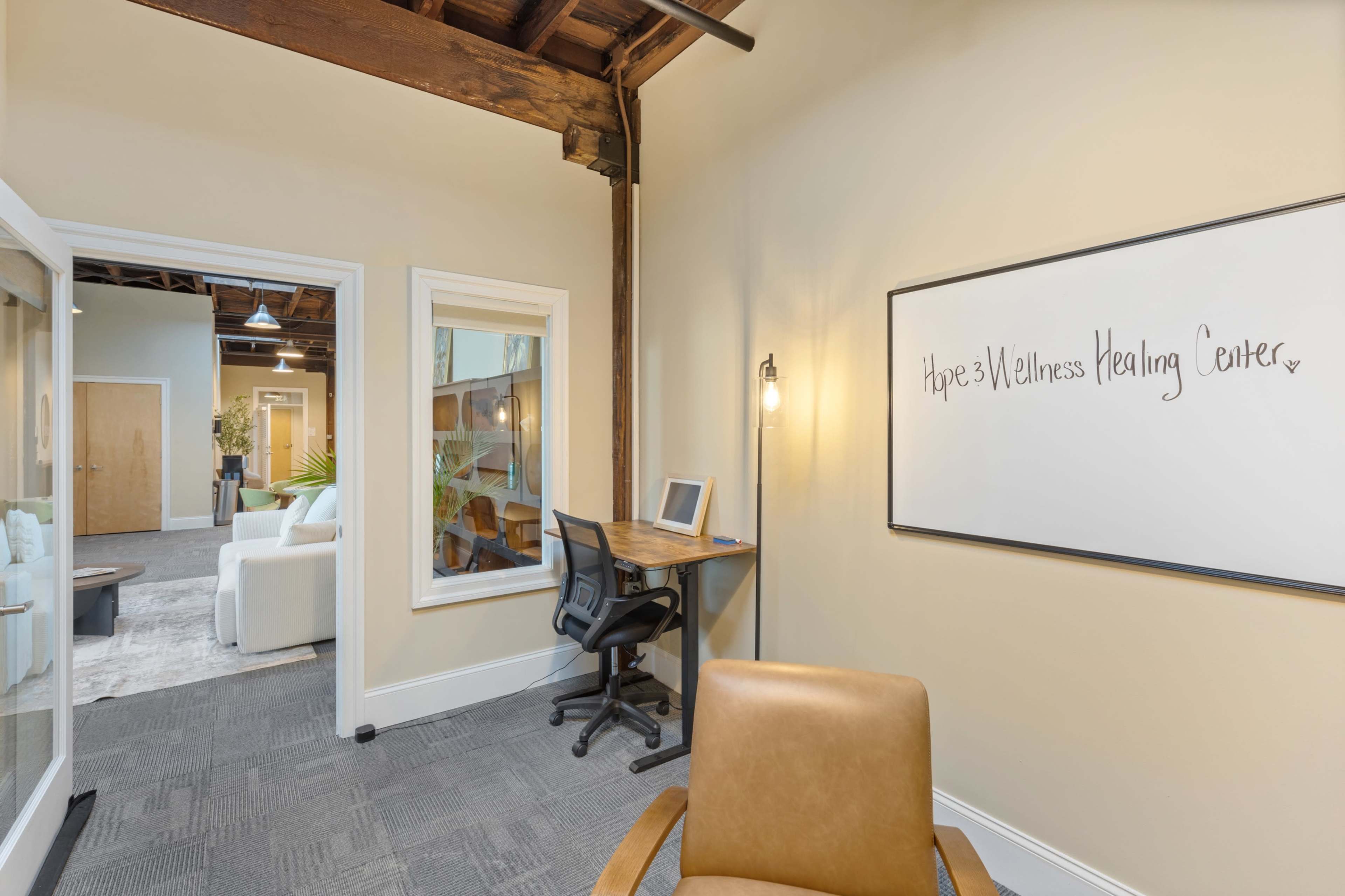 Private Office for Therapy, Coaching, Meetings & Podcast Recording (Crimson Room) Image in Canton, Baltimore, MD