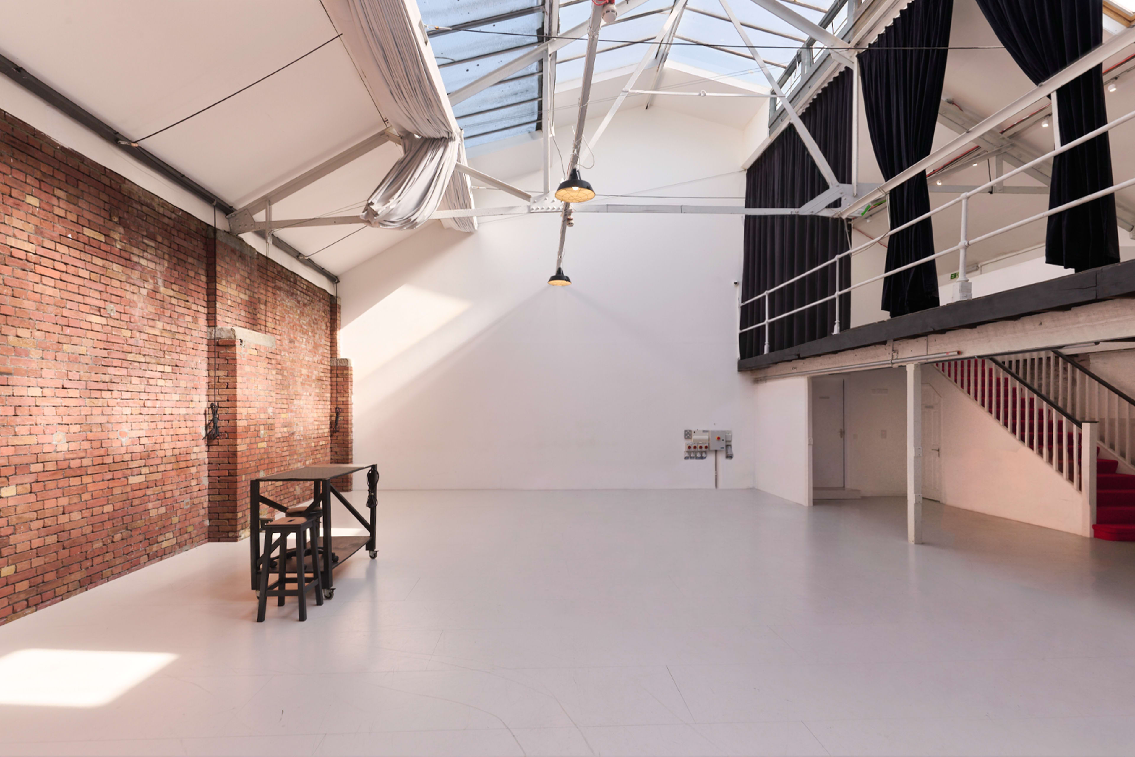 Photo Studio with Exposed Bricks, Full Skylight, Blackout and White Cove in Hackney Wick Image in Fish Island, London, ENG