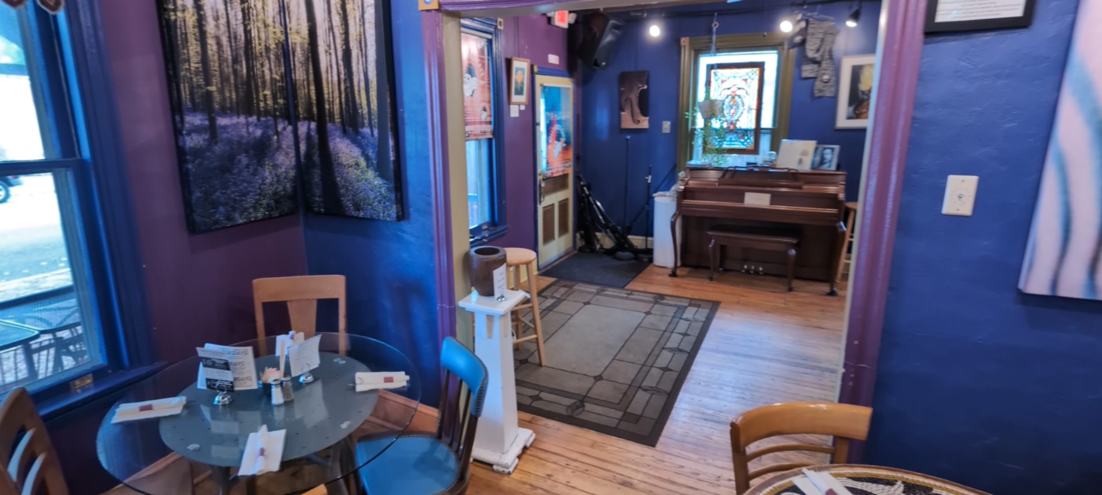 Cozy Artistic Lounge Upstairs at Bellefonte Café – Wilmington’s Hidden Gem Image in Bellefonte, Wilmington, DE