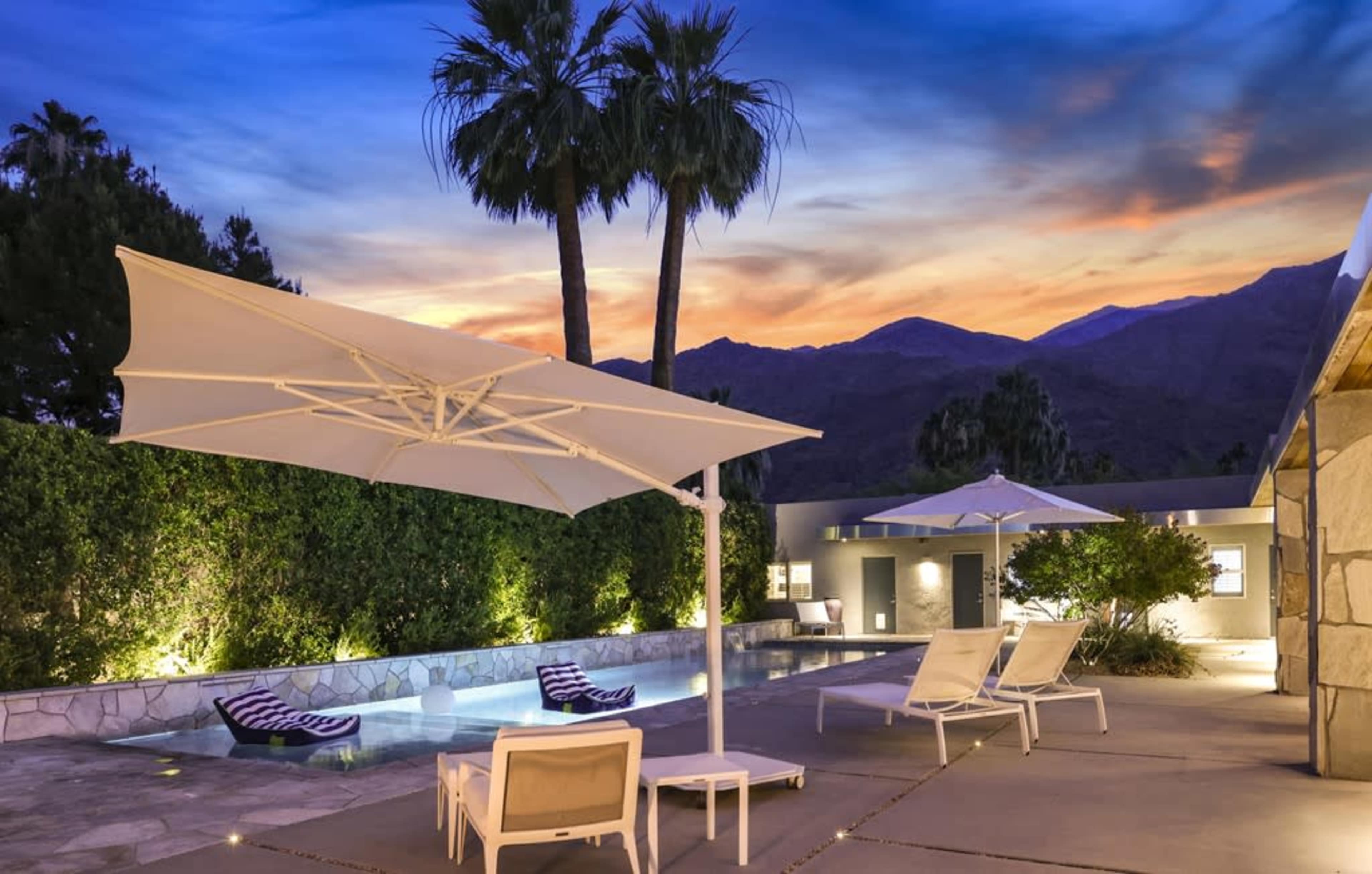 Designed by John Porter Clark and Albert Frey. Paparazzi-proof mini-estate with pool Image in Tahquitz River Estates, Palm Springs, CA