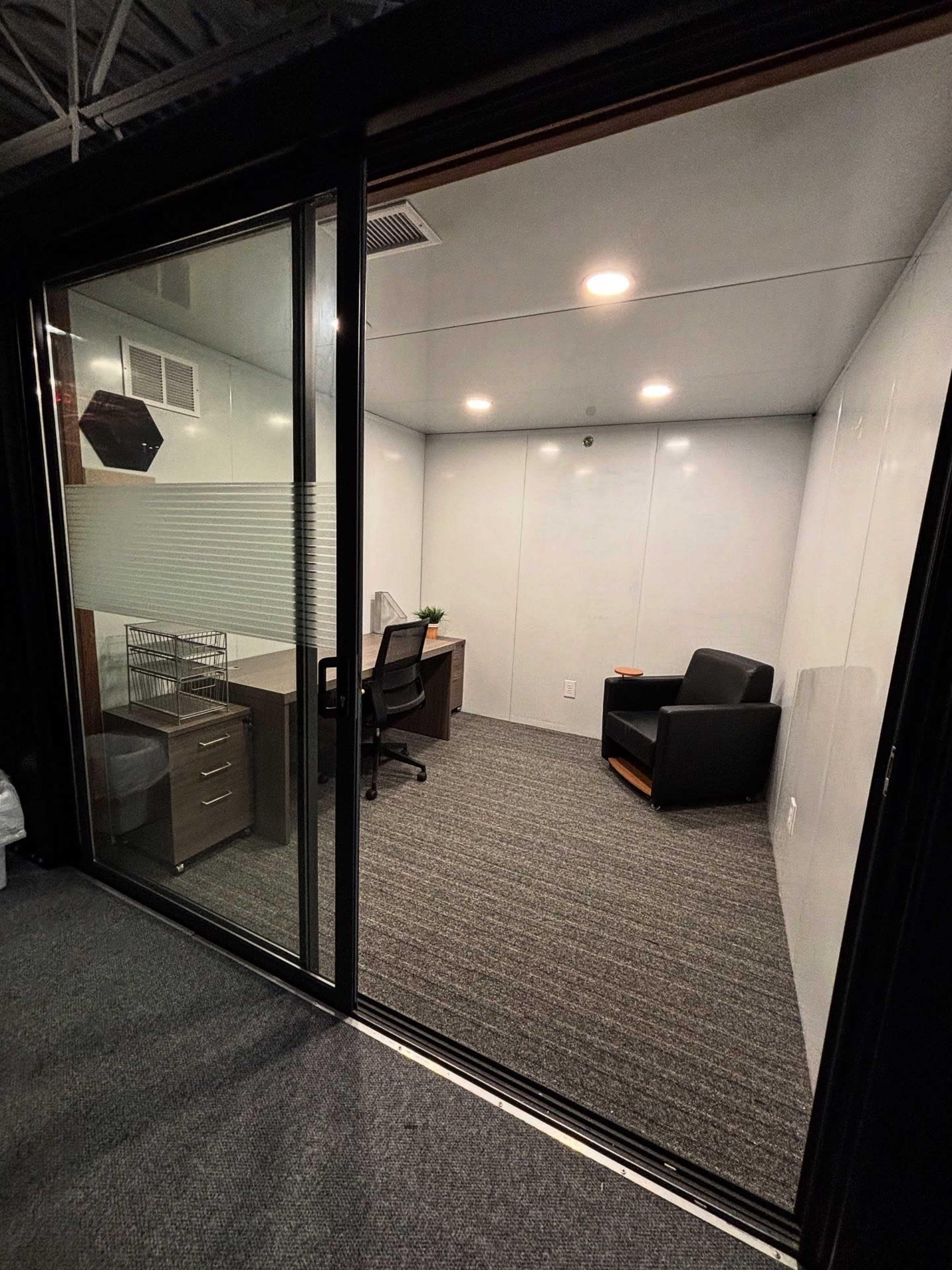 Private Shipping Container Style Office with Whiteboard Walls Image in Girvin, Jacksonville, FL