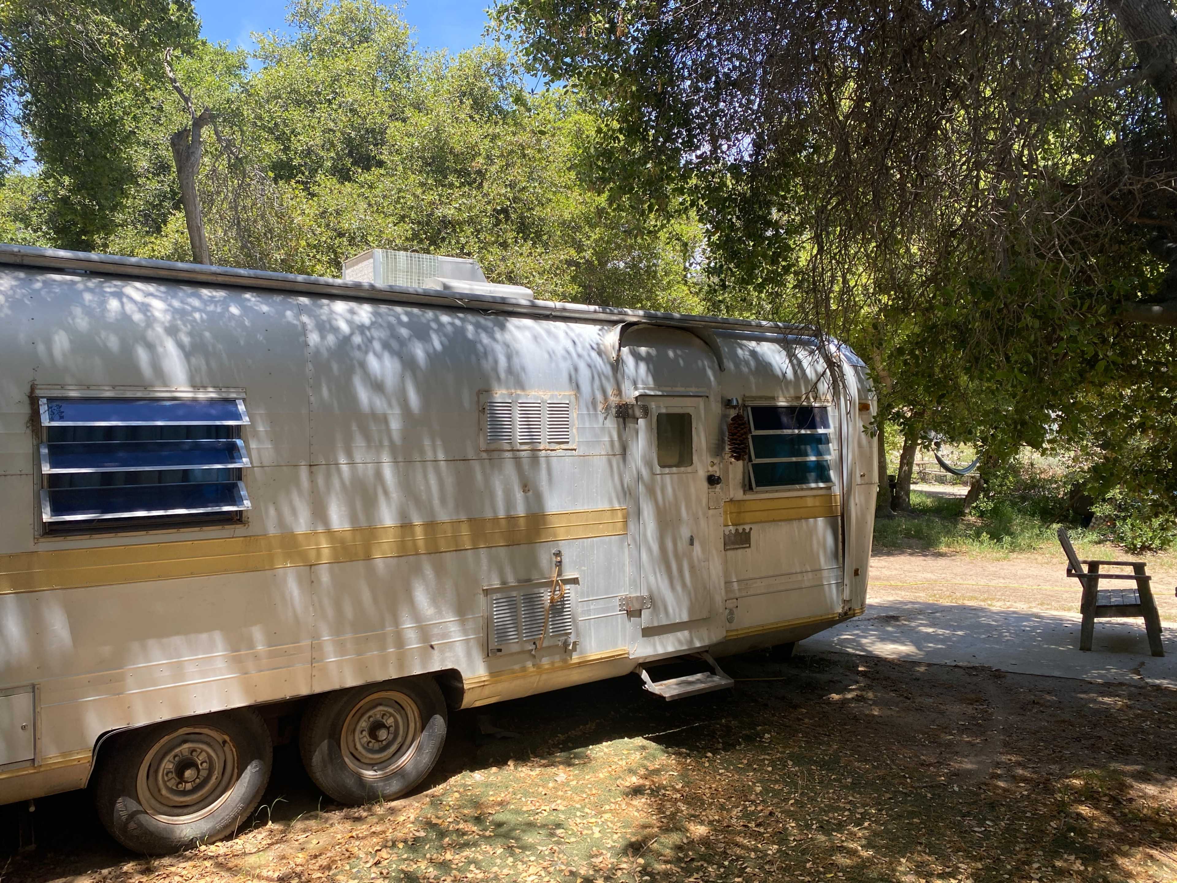Vintage Airstream RV on High Desert Ranch Image in Leona Valley, Leona Valley, CA