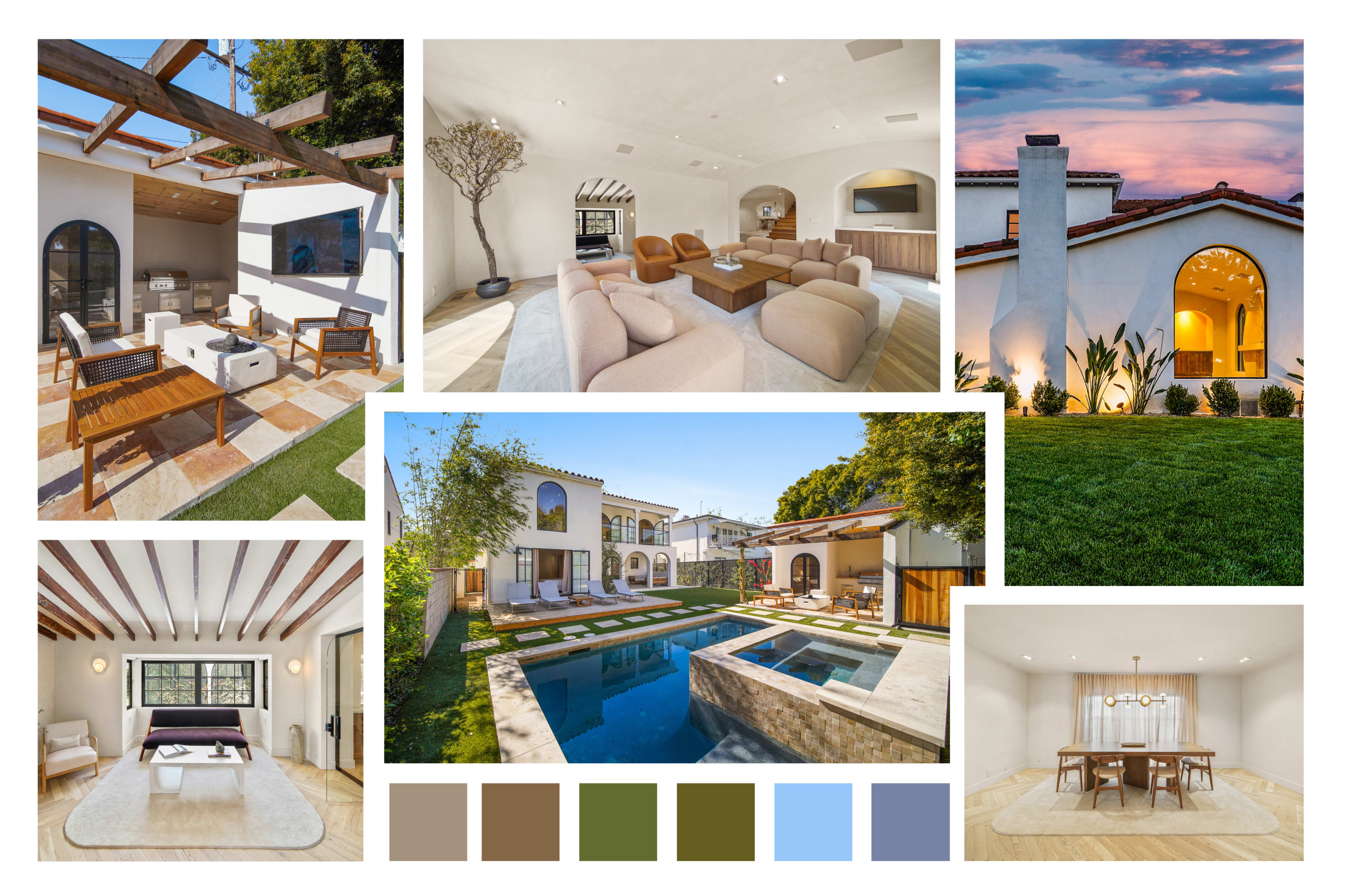 MODERN SPANISH VILLA WITH ARCHES, BEAMS & POOL Image in Central LA, Los Angeles, CA