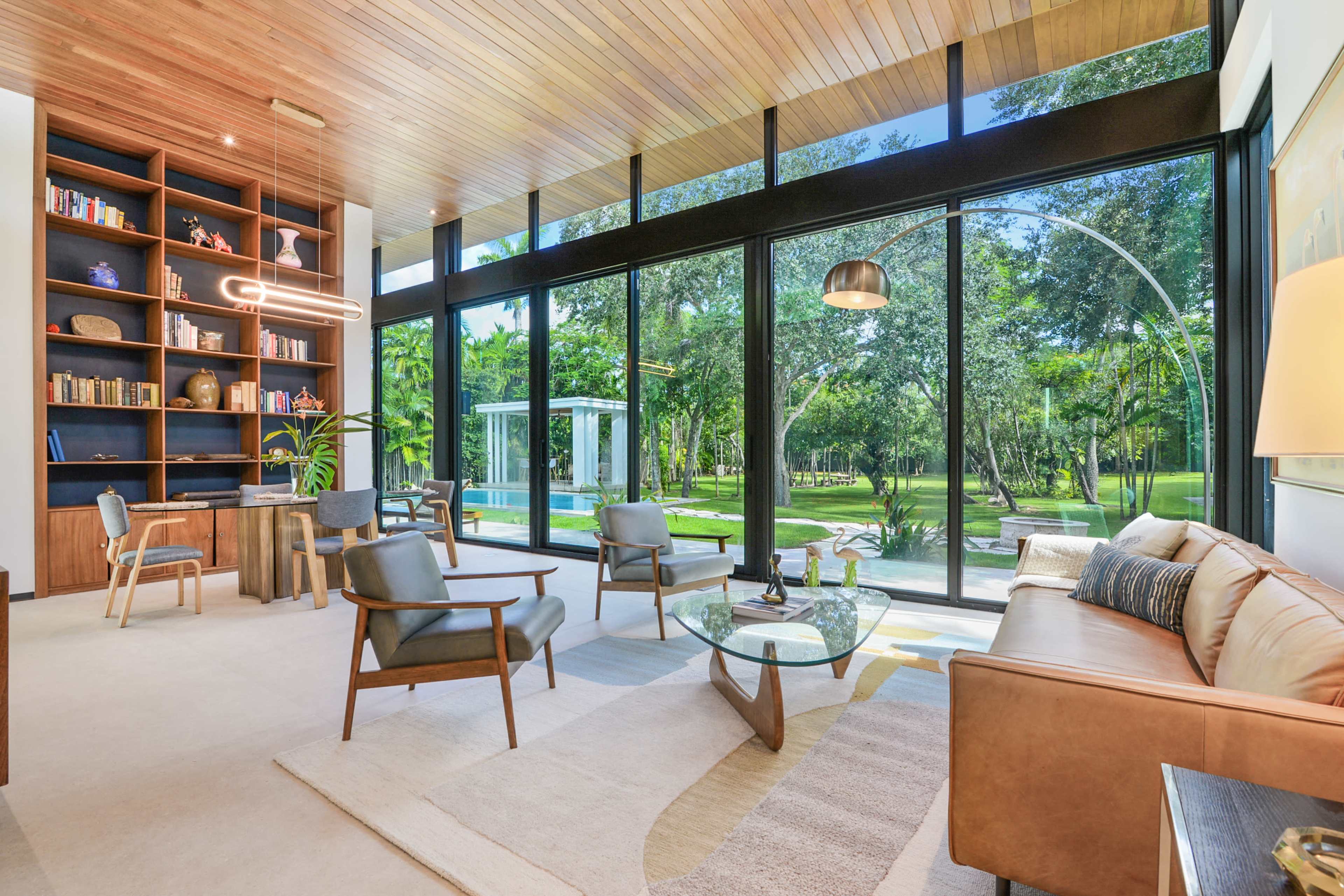 Modern Tropical Estate with Lush Tropical Landscape, Pool, and Cabana North Miami Image in Biscayne Gardens, Miami, FL