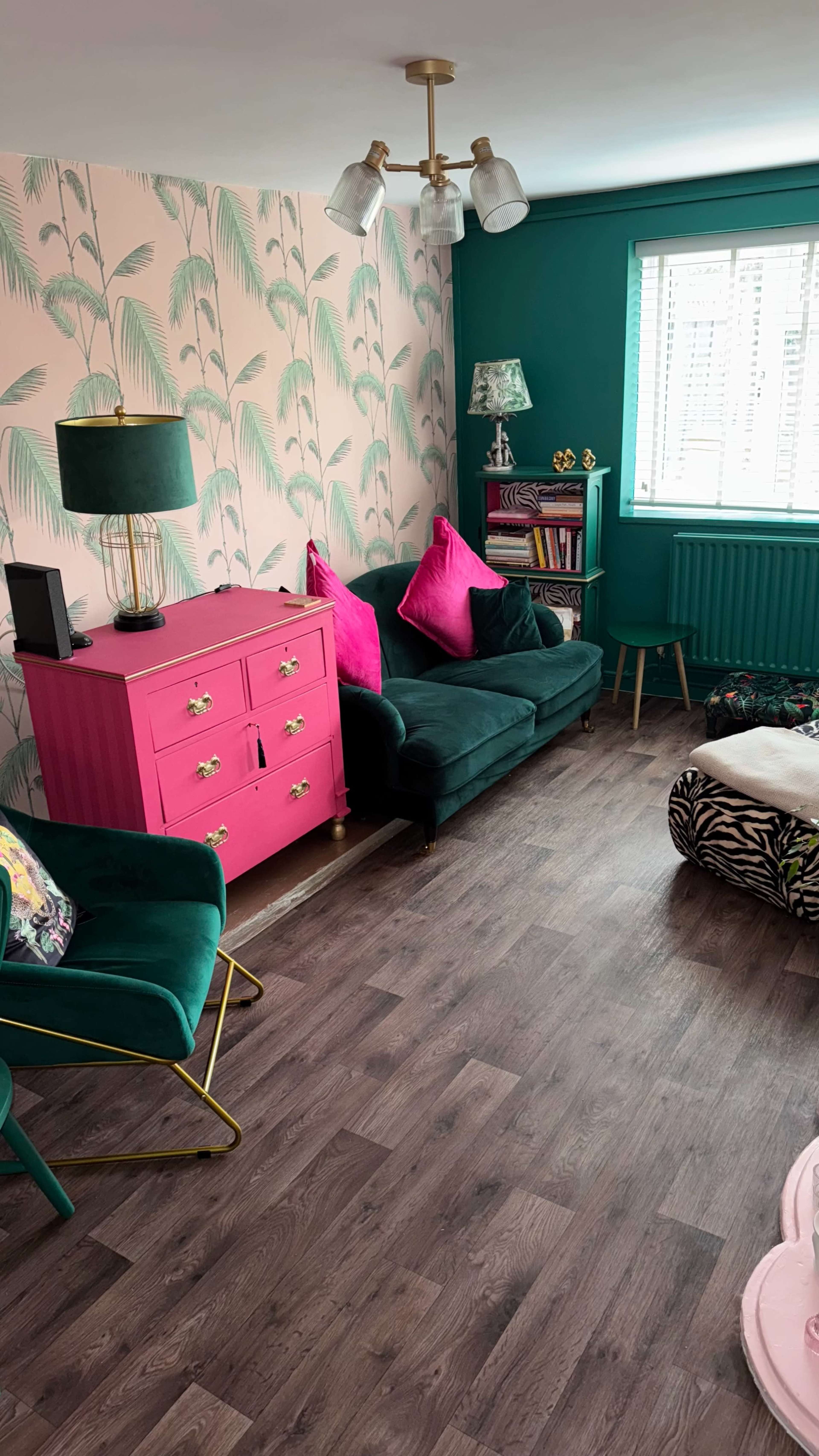 Maximalist Jungle-Meets-Barbiecore Lounge Near London Image in Cheshunt, Hertforshire, ENG