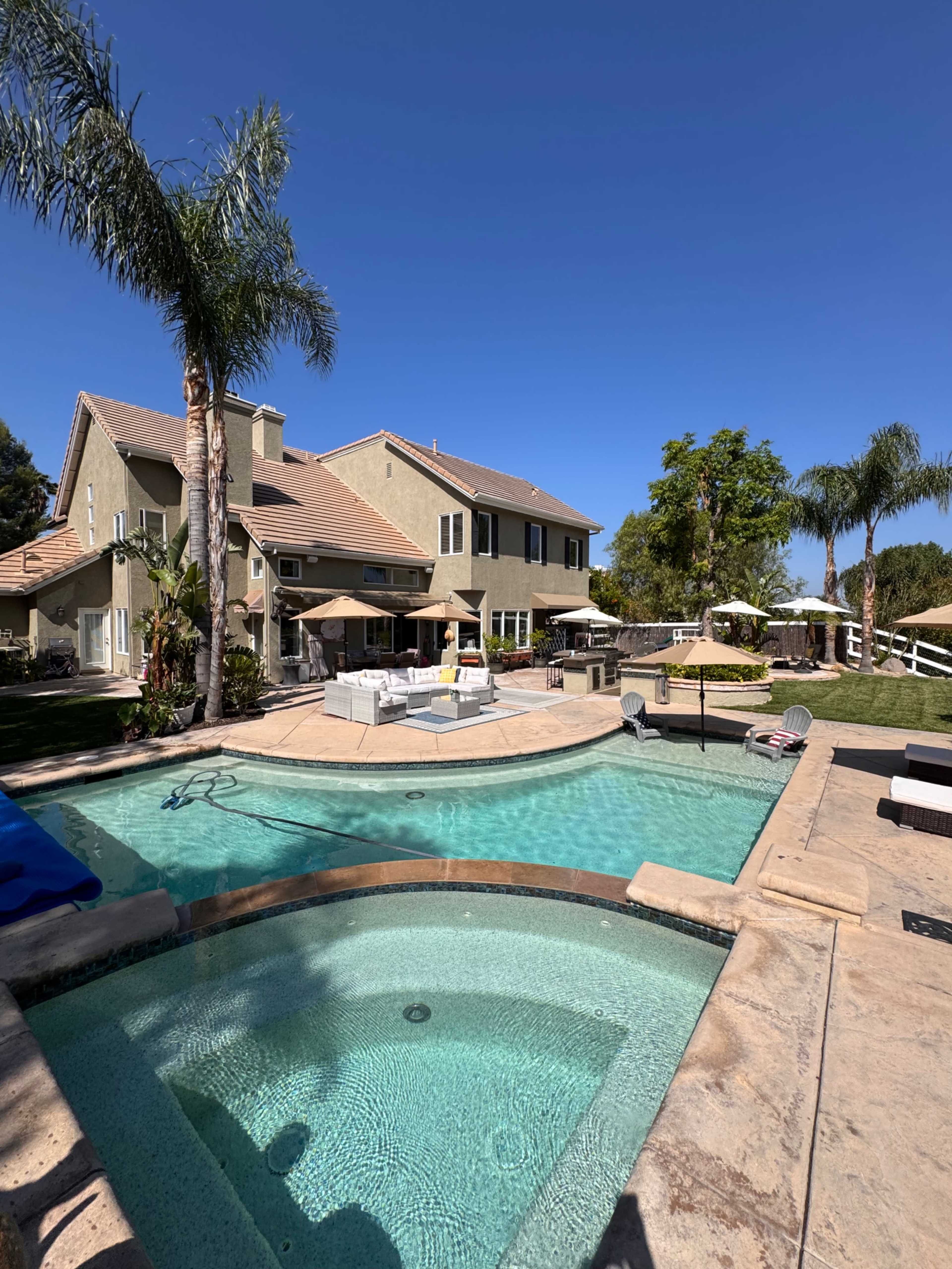 Pool oasis with private nature park Image in , Santa Clarita, CA