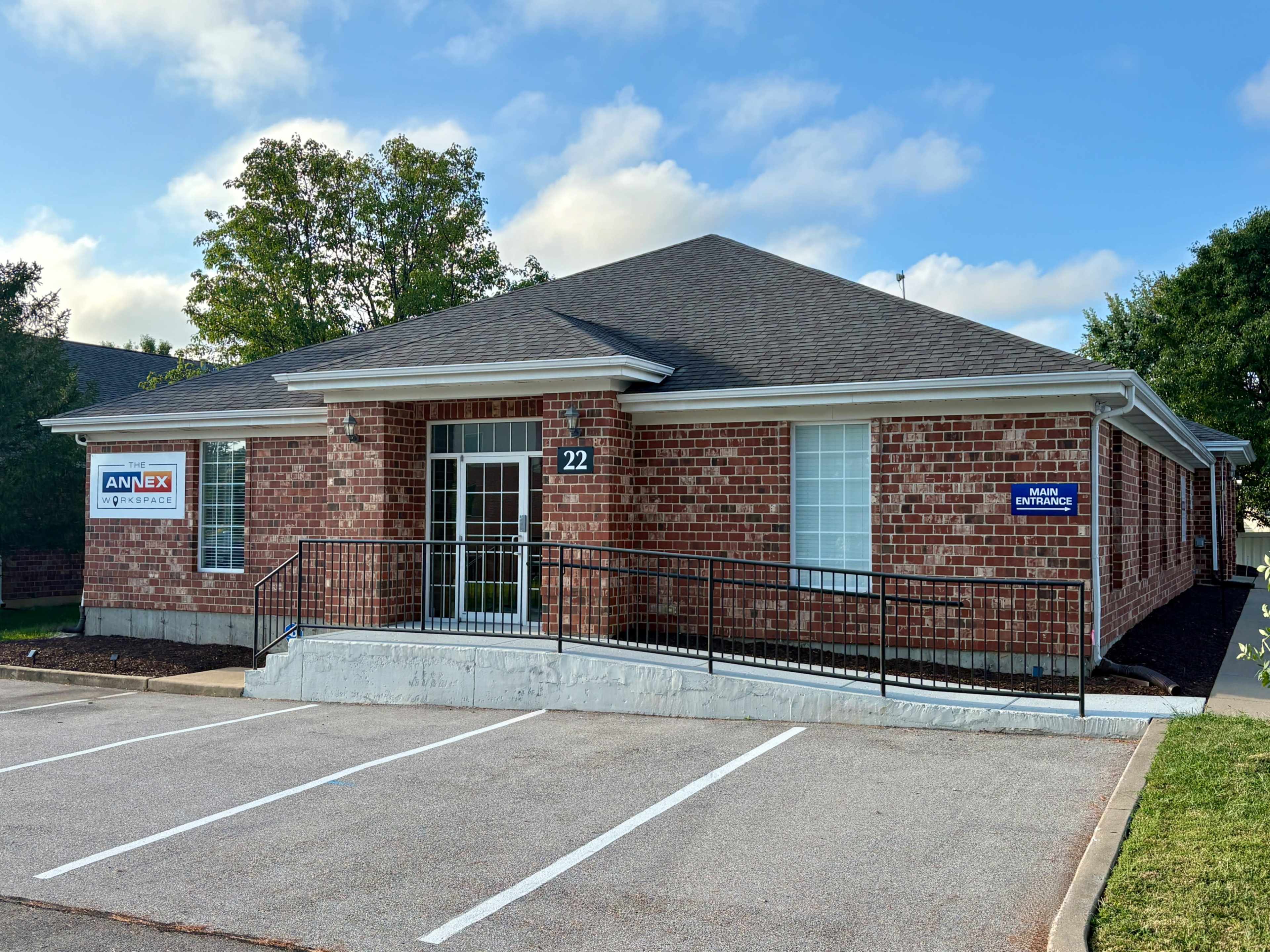 Small boardroom-style conference room in St. Peters, MO. Image in O'Fallon Township, St. Peters, MO