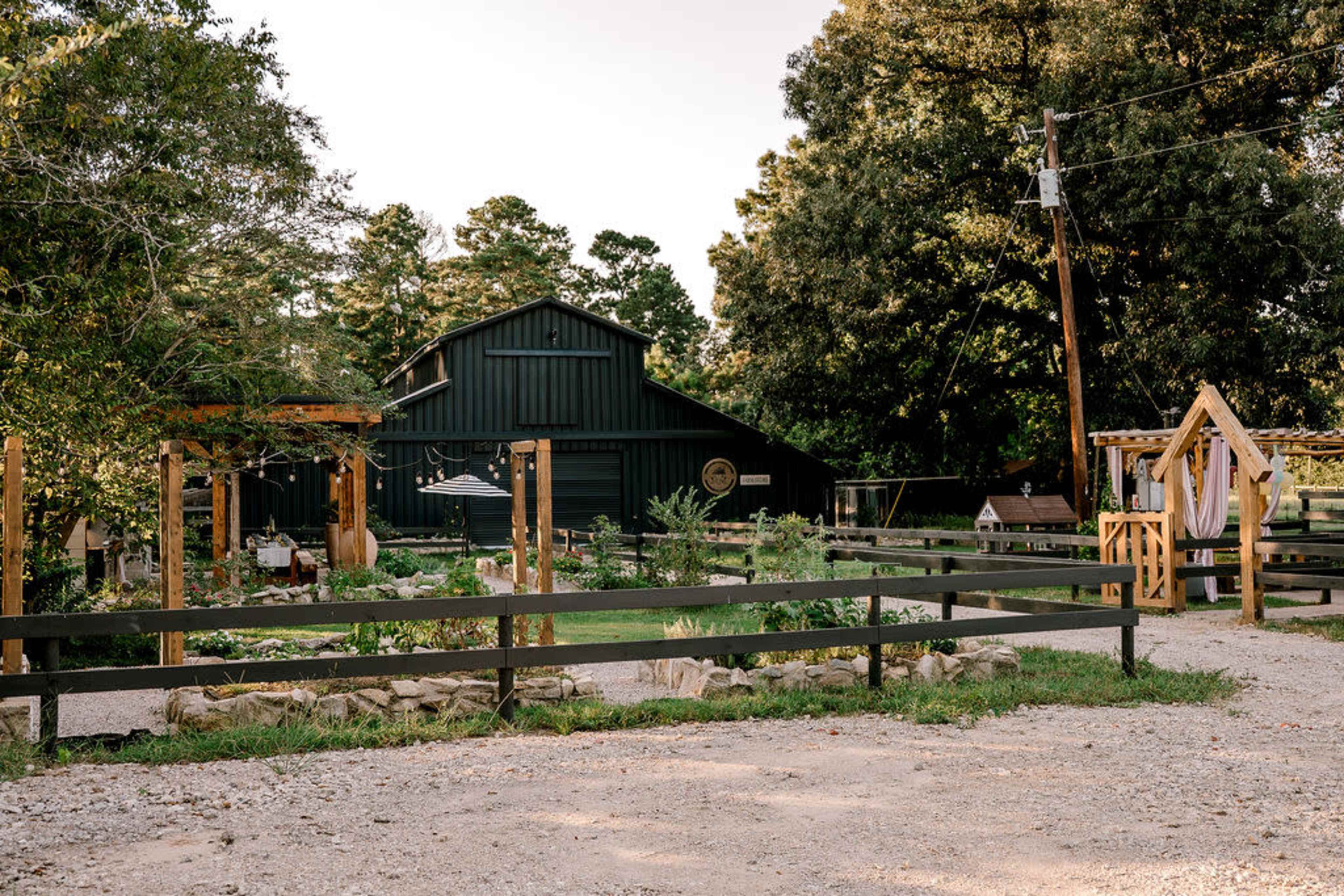 Romantic Farm Garden Pergola with Kids’ Playground & Petting Zoo Image in , Conroe, TX