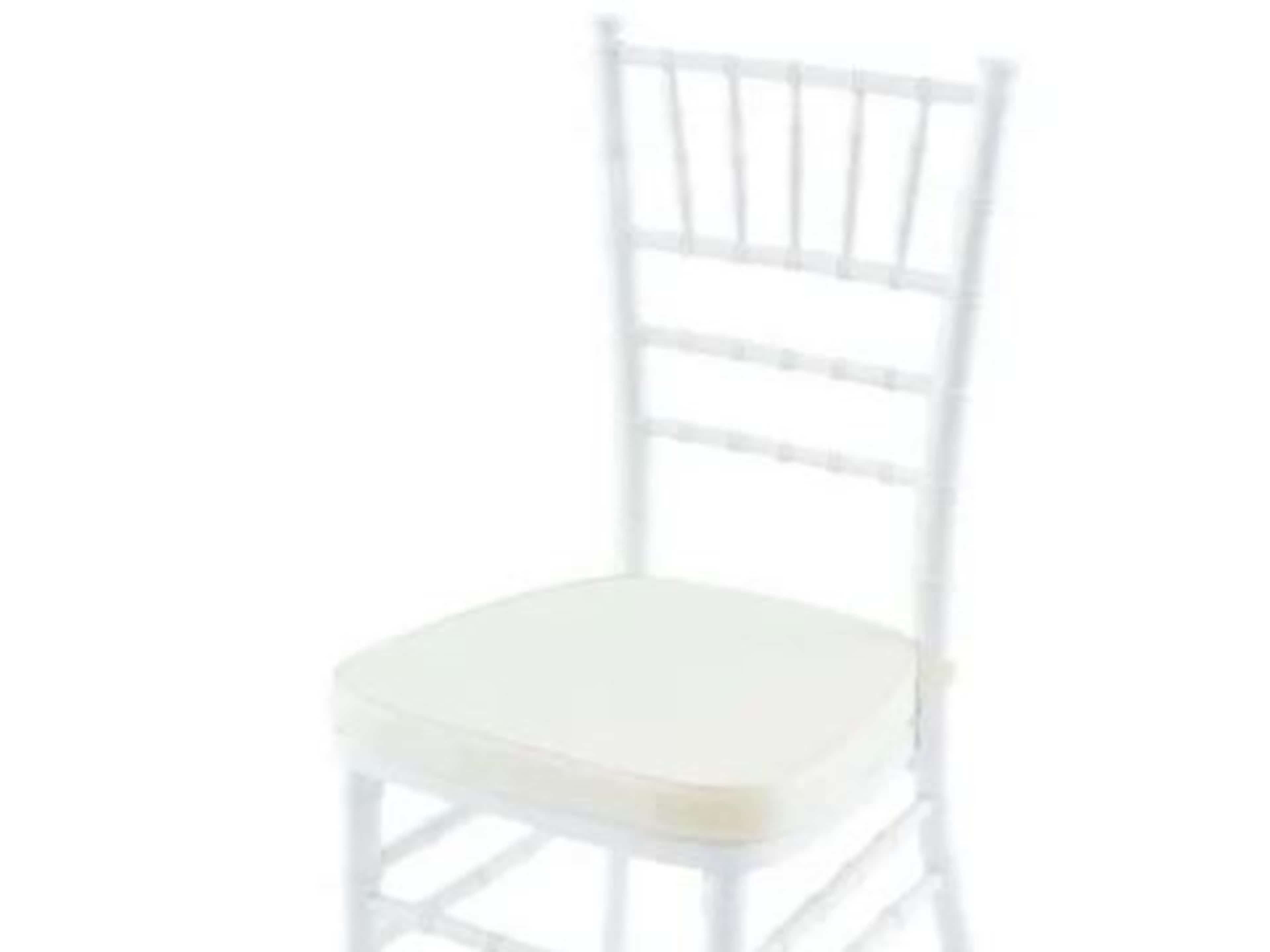 White Chiavari chair w/fabric cushion