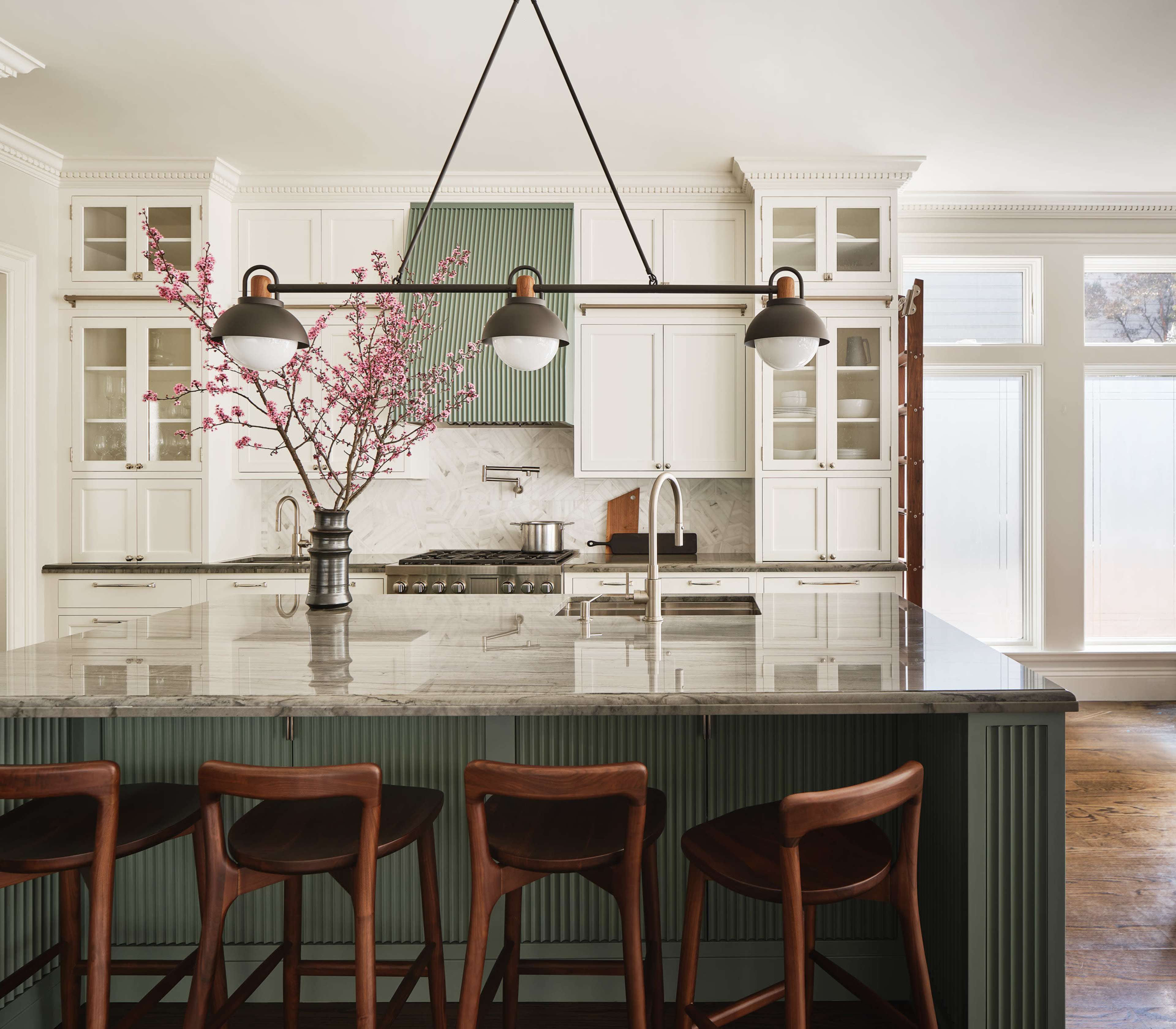 Light-Filled Remodeled Transitional Kitchen in Victorian Home Image in Pacific Heights, San Francisco, CA