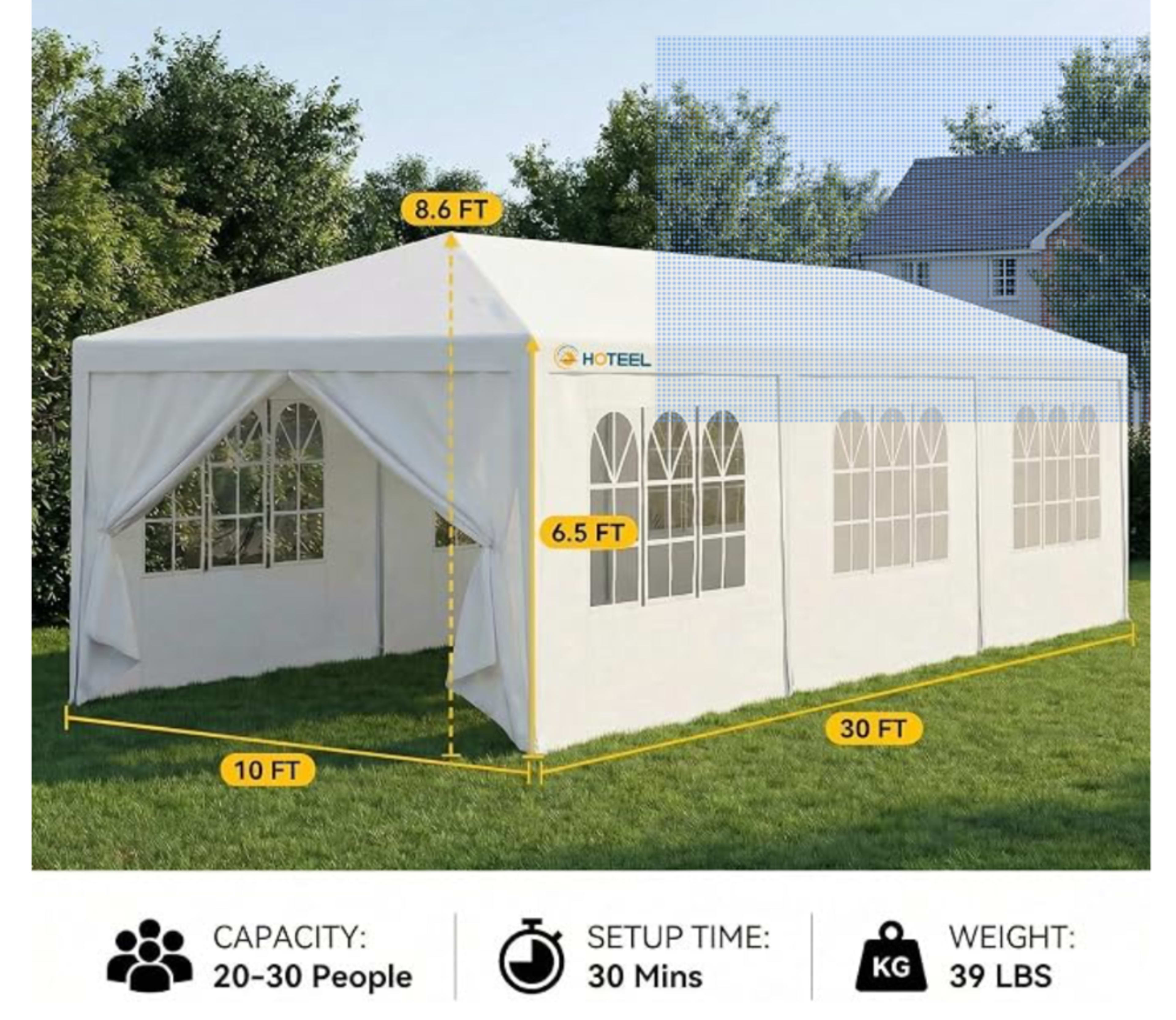 10x30FT Party Tent Outdoor Canopy Tents