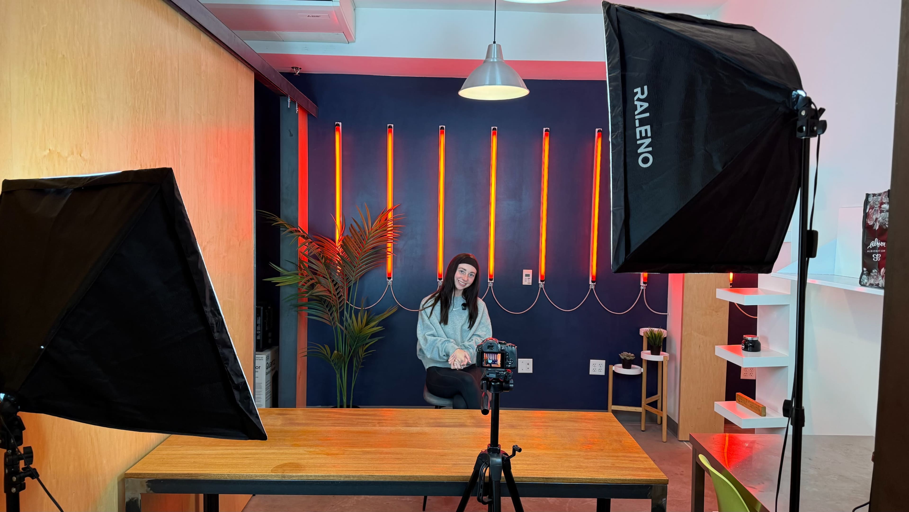 Professional Content Studio with Cinematic Tube Lighting, Pro Audio, and 4K Auto-Tracking Cam Image in Ballpark, Salt Lake City, UT
