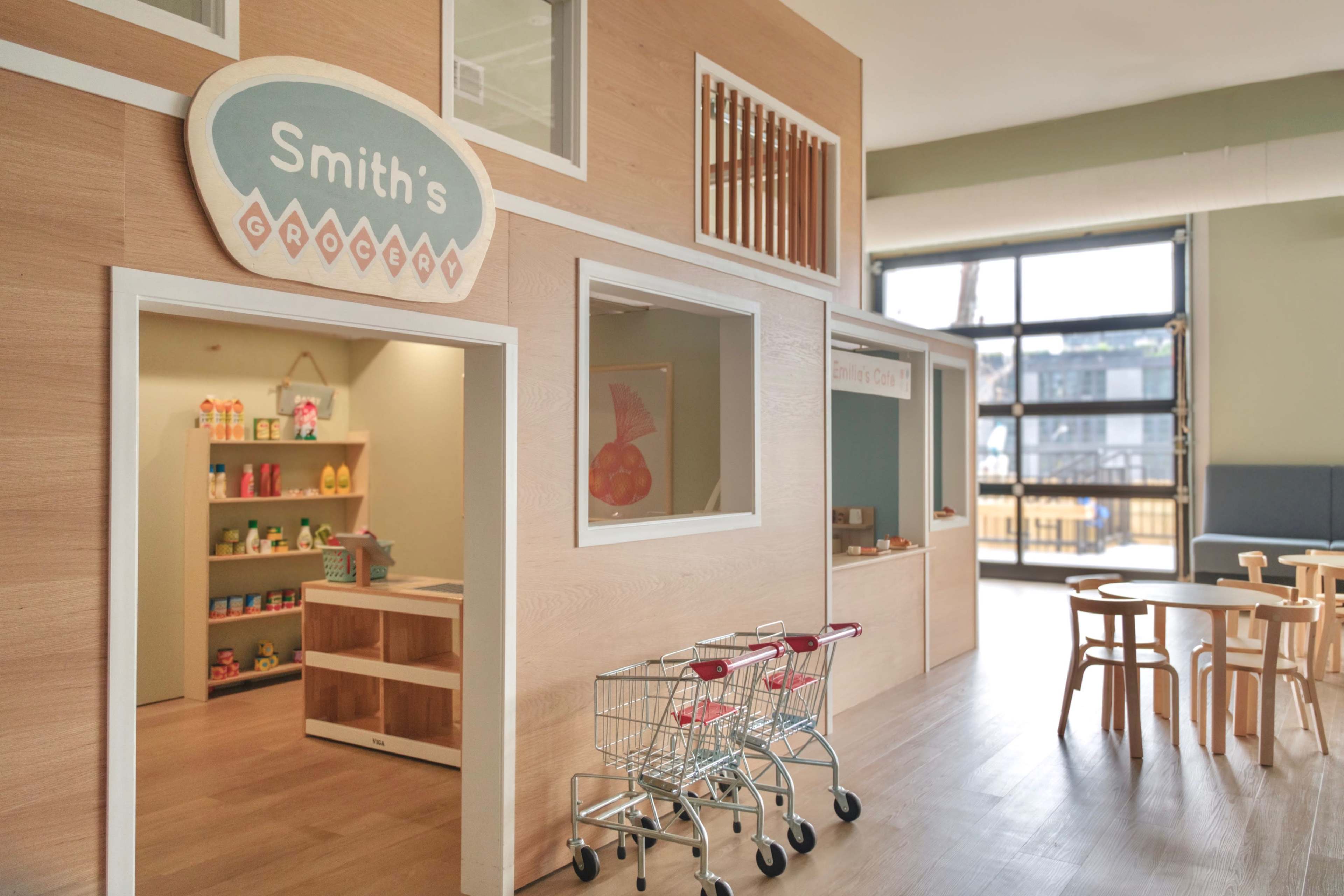Bright and airy modern coffee shop and Montessori style  playground Image in East Nashville, Nashville, TN
