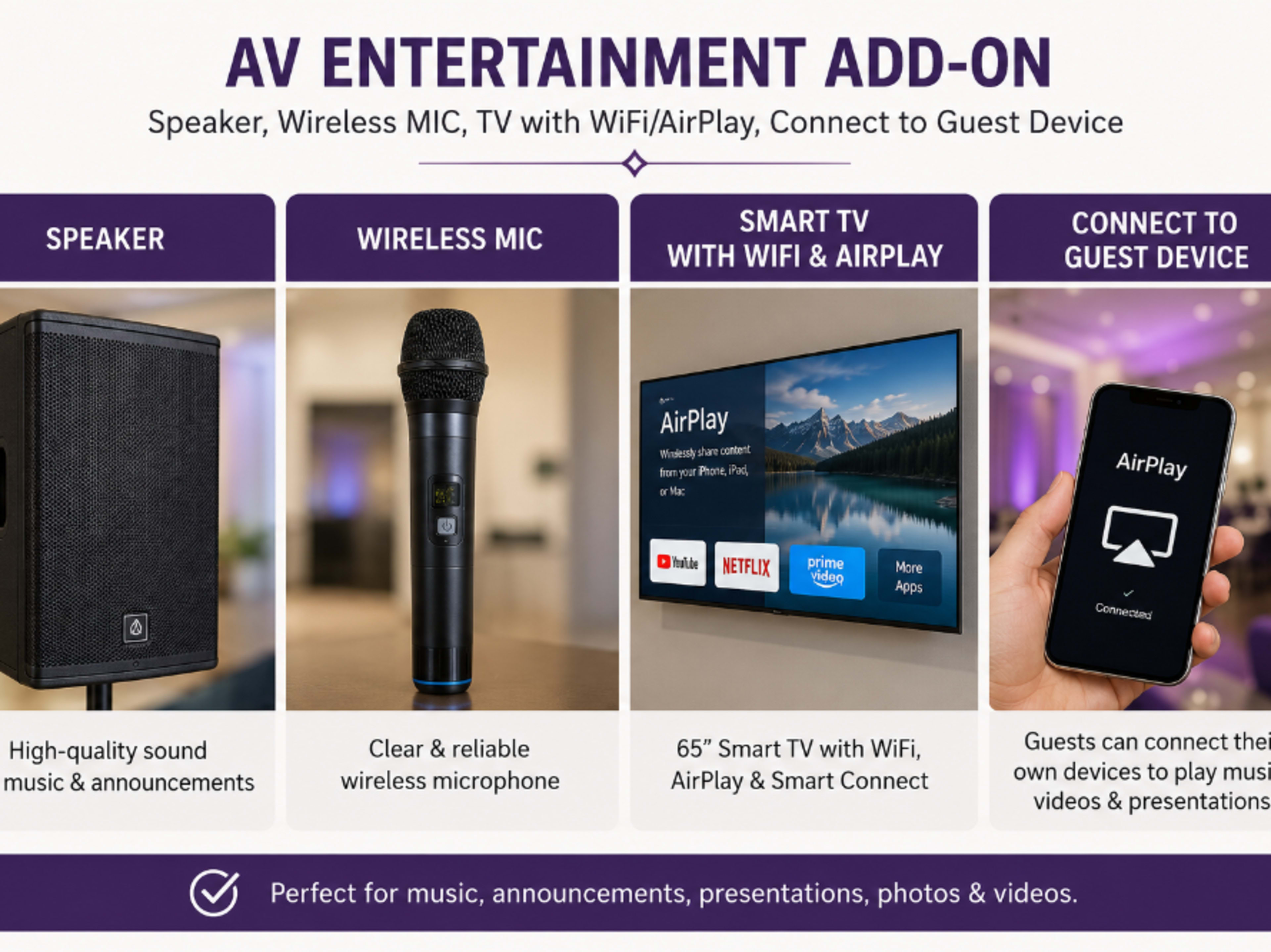 Speaker, Mic & Smart TV Package