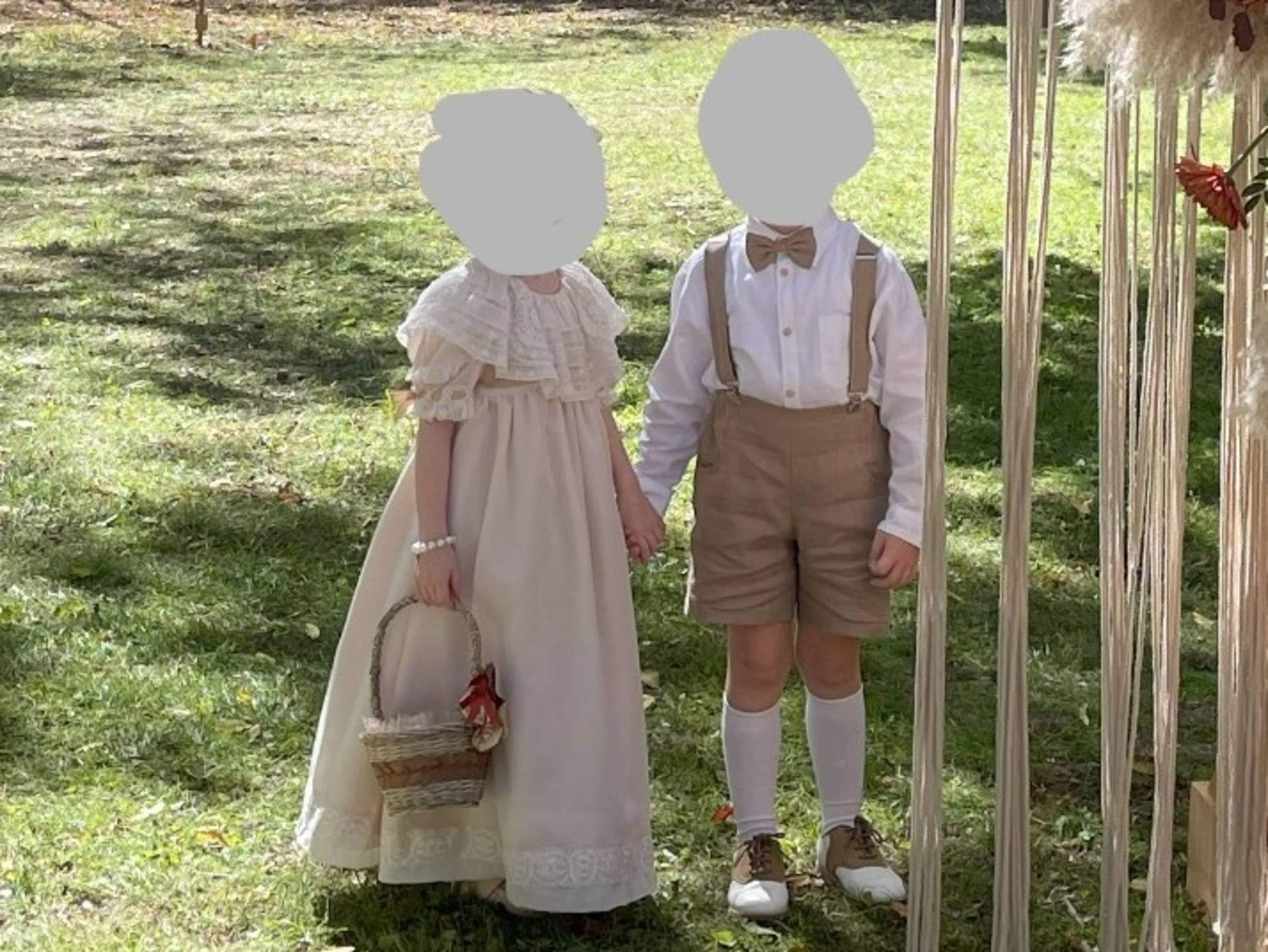 Toddler Boys suspender and bowtie outfit rental