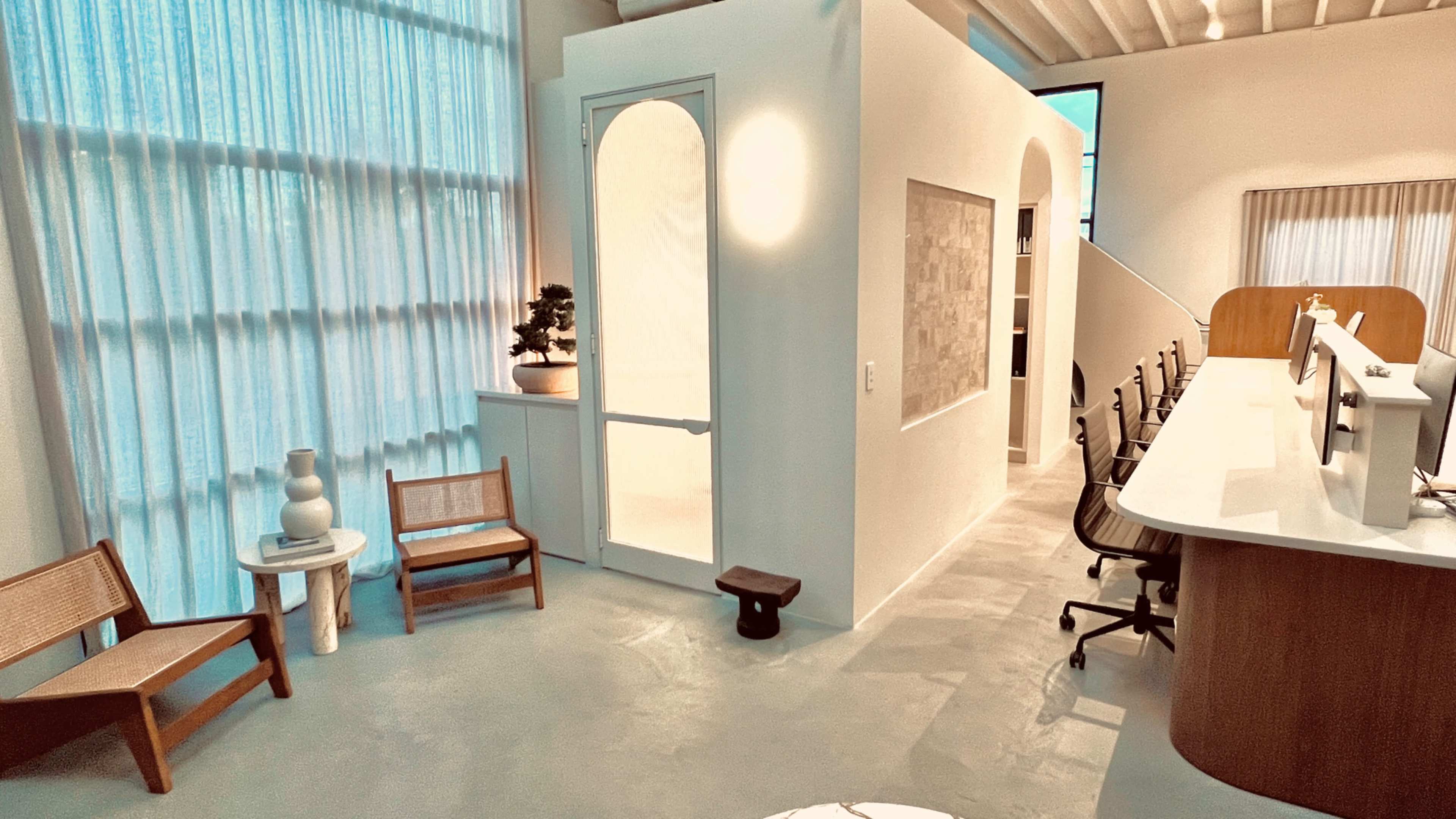 Urban Creative reel brand photo shoot Luxury Loft Warehouse Boutique Skyline view Podcast Content Space Image in Southport, SOUTHPORT, QLD