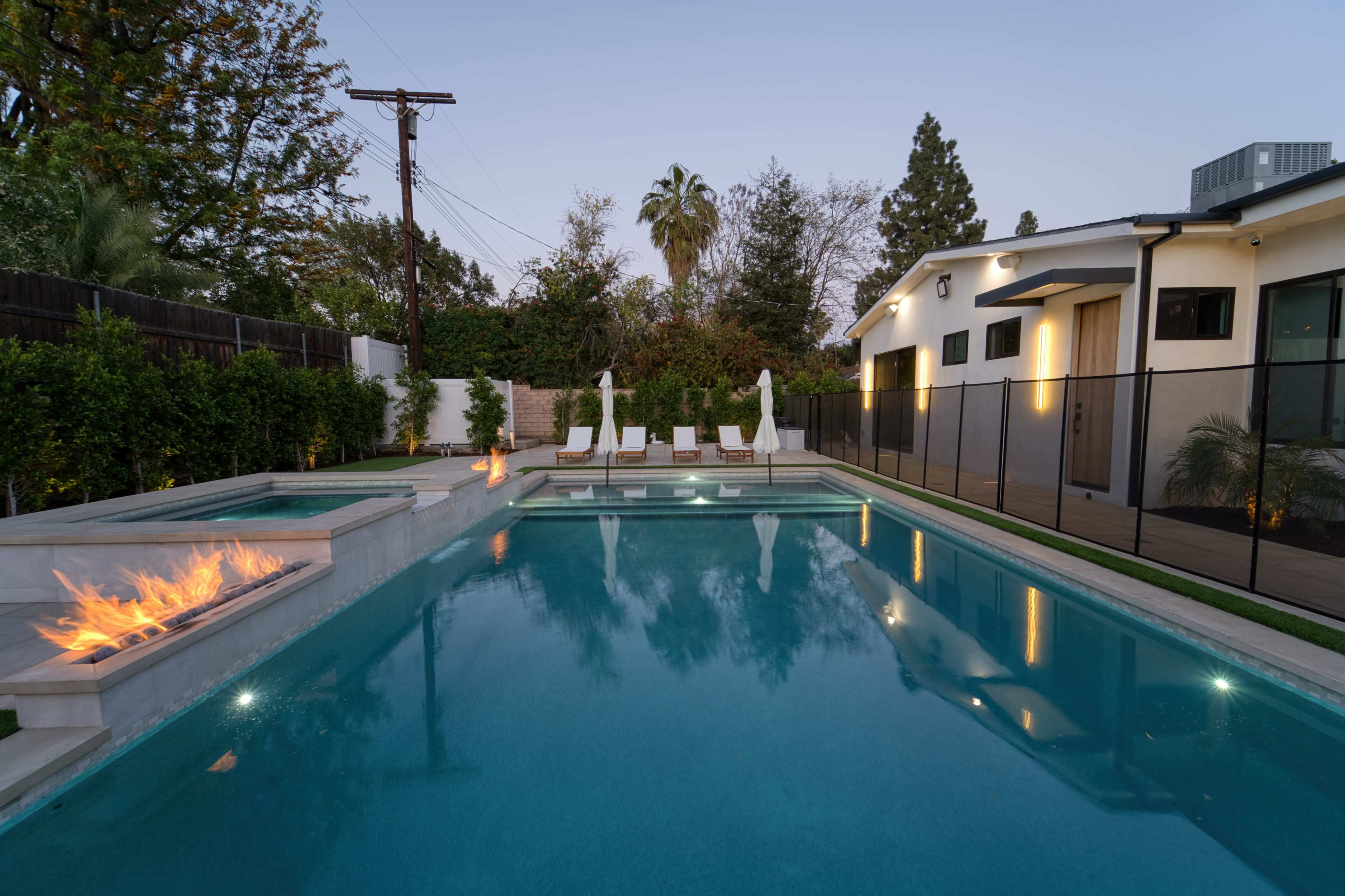 Modern Large Private Backyard with Pool and Spa for Events Image in Northridge, Northridge, CA
