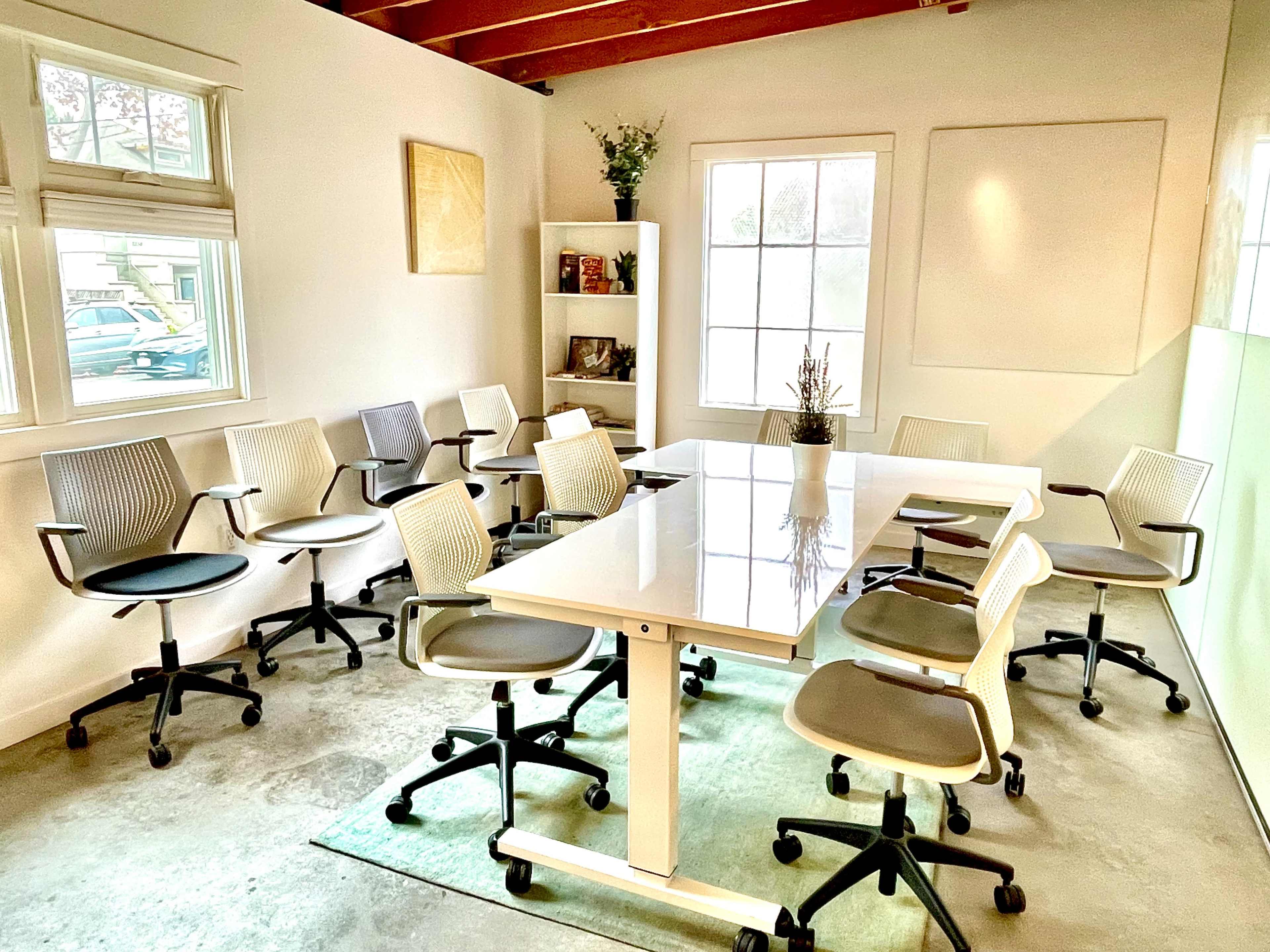 Convenient, Modern Conference Room with Whiteboard Image in West Berkeley, Berkeley, CA