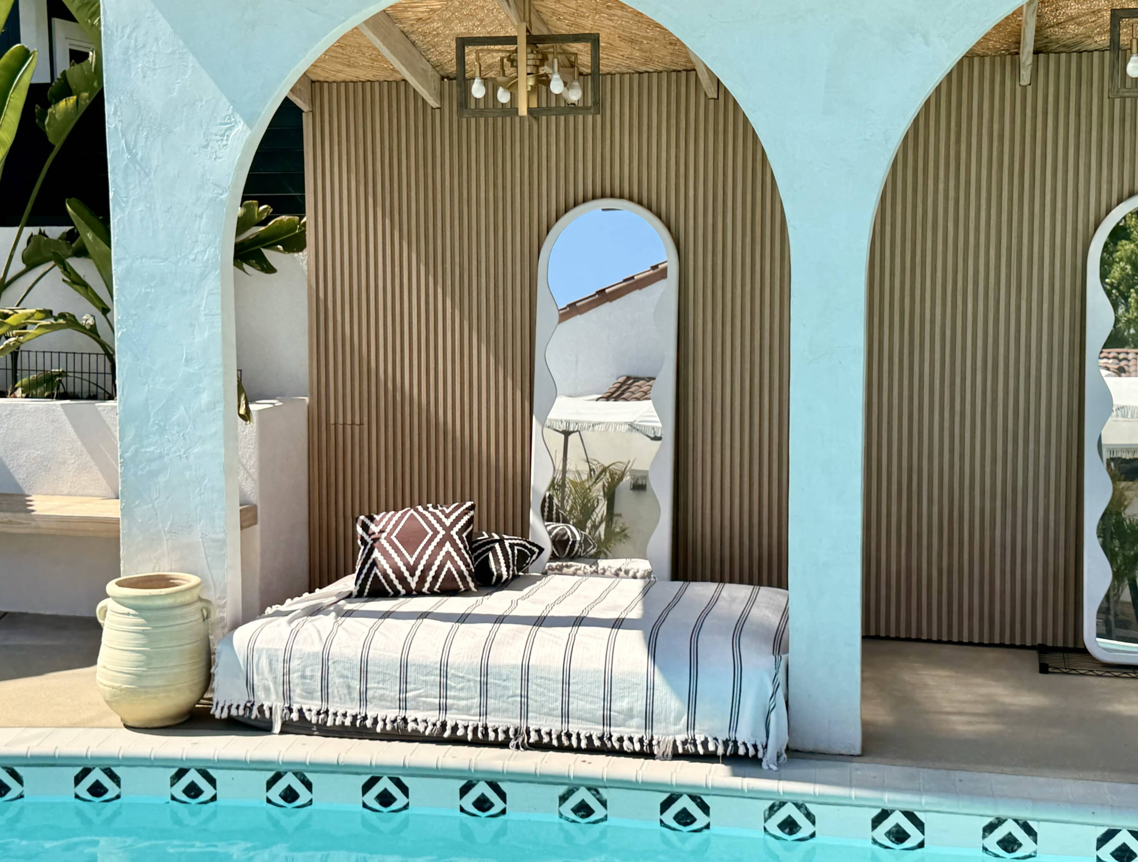 Tulum Vibes, Luxe Poolside Cabana, Nighttime Magic Image in North Hills, North Hills, CA