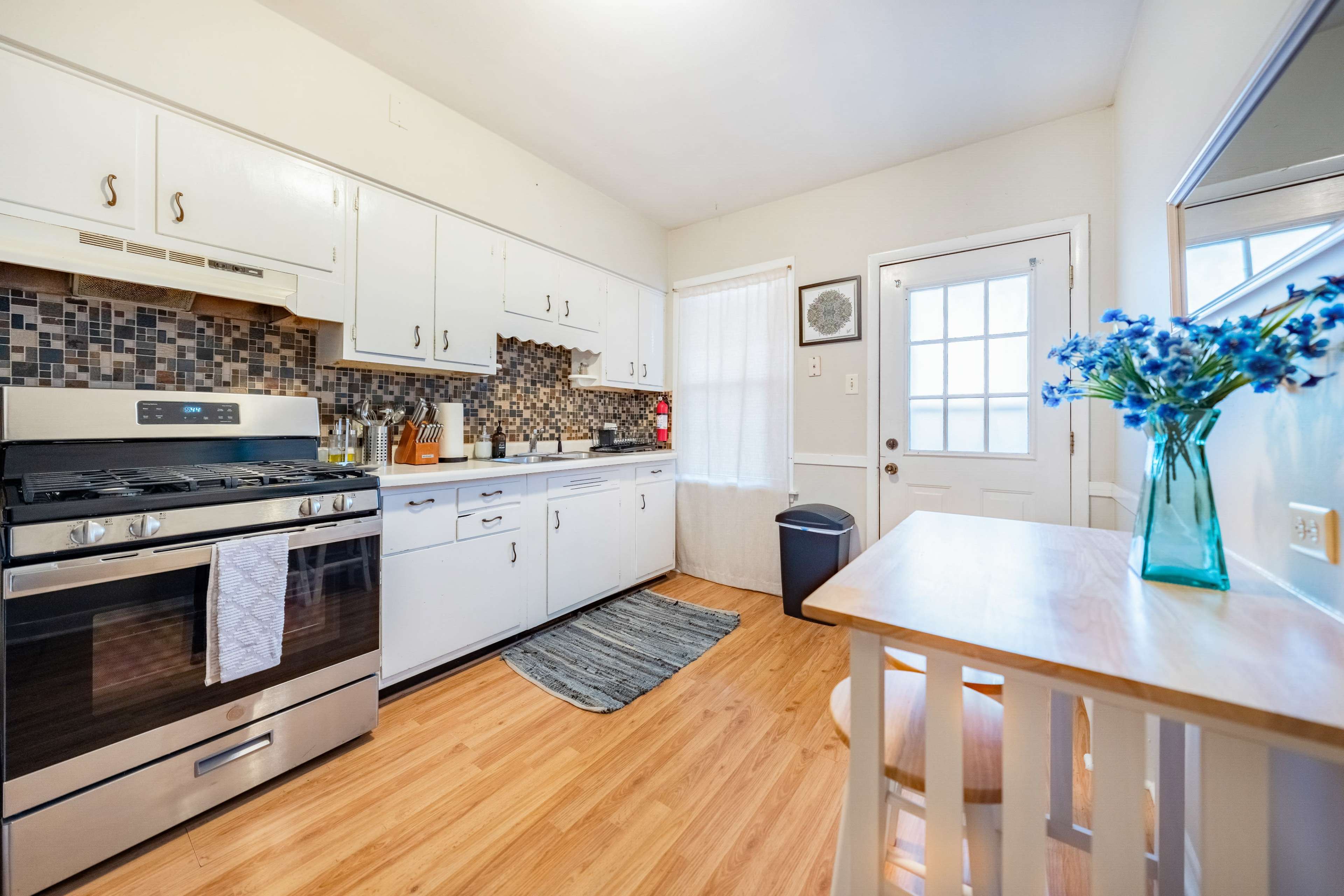 Charming and Relaxed Blue Apartment with Patio Image in South Side, Chicago, IL