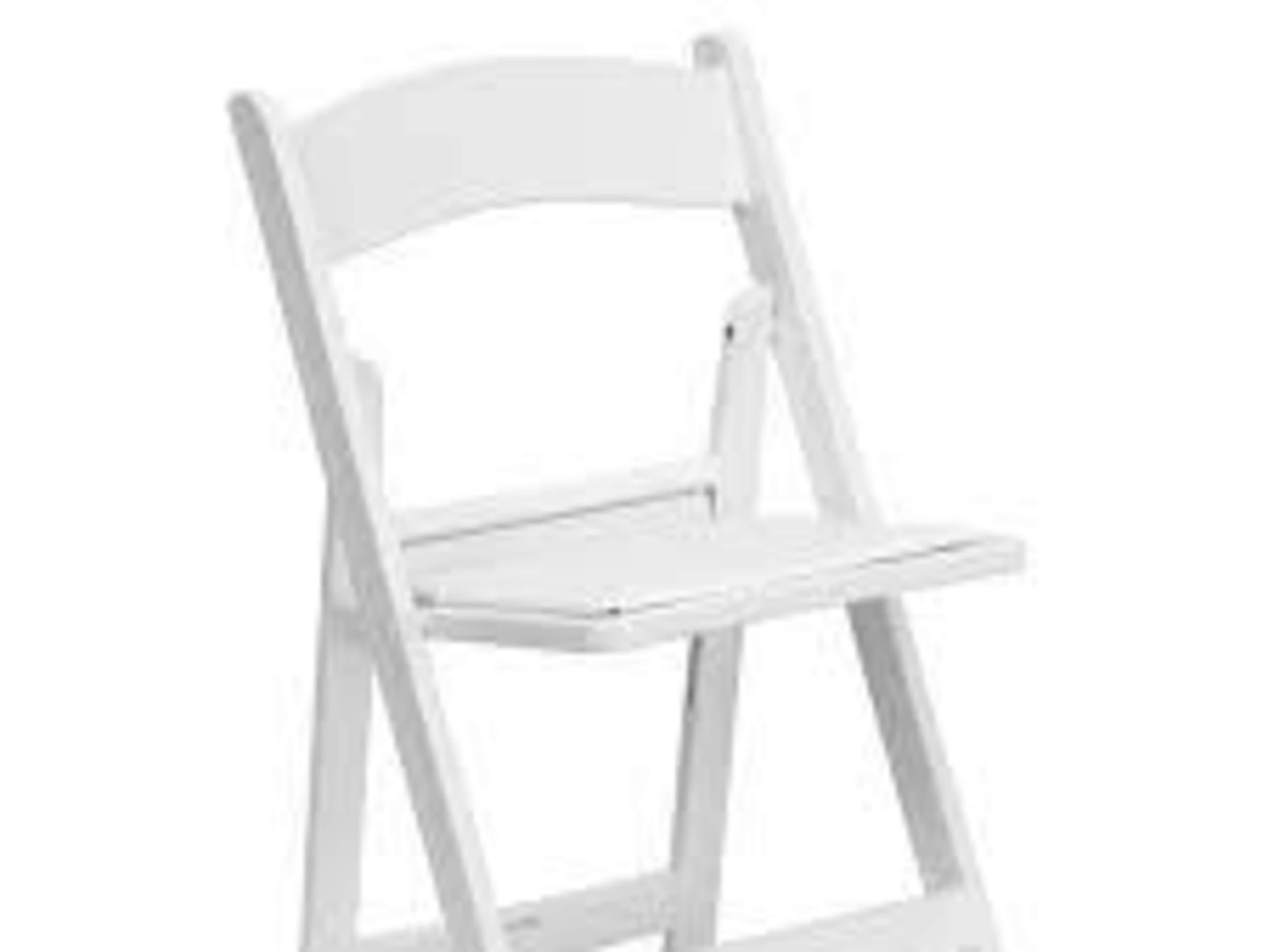 White Padded Folding Chairs