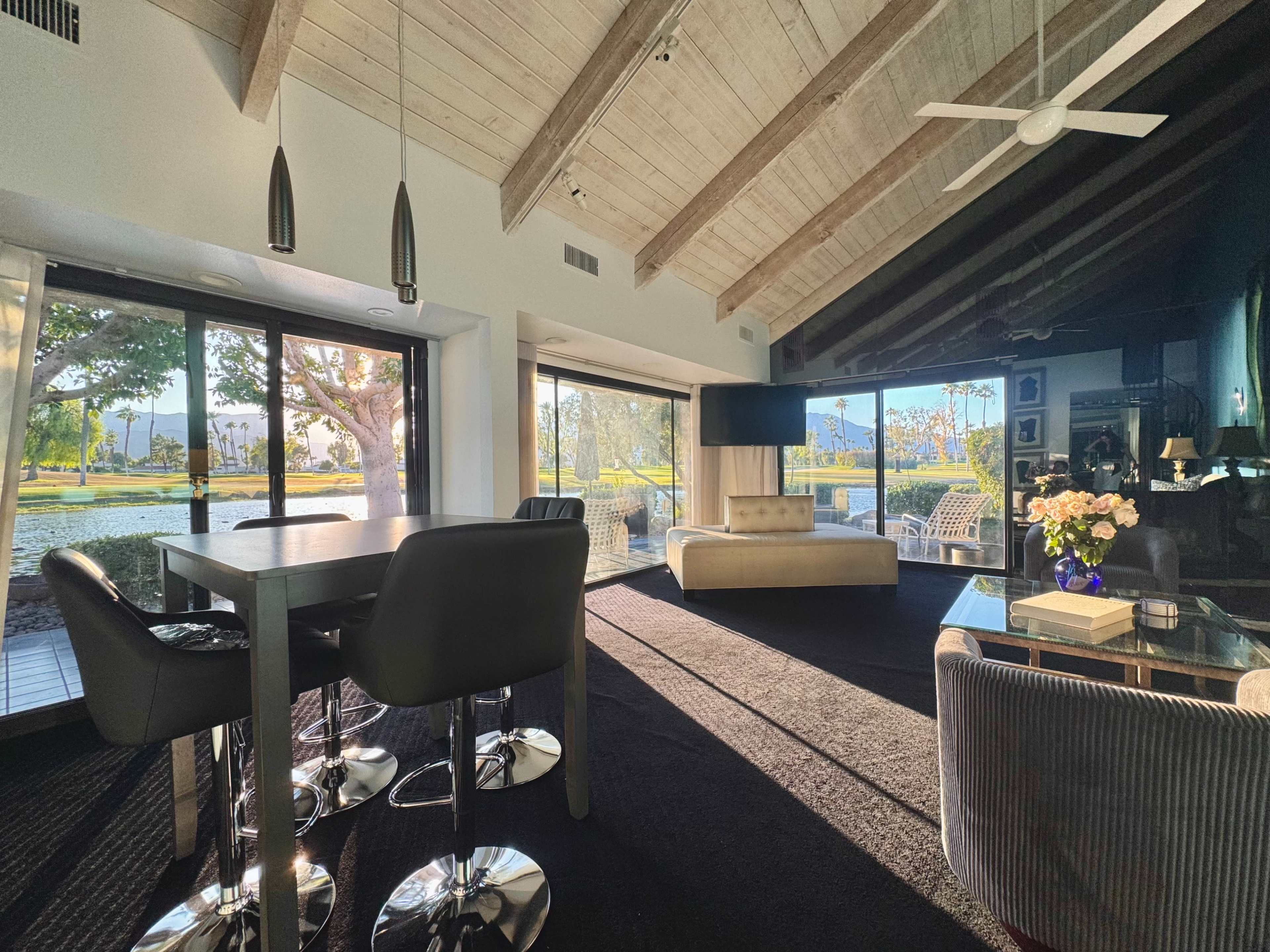 Iconic Golden Hour Glamour: Lakefront House, Mountain Views near Palm Springs Image in Rancho Mirage, Rancho Mirage, CA